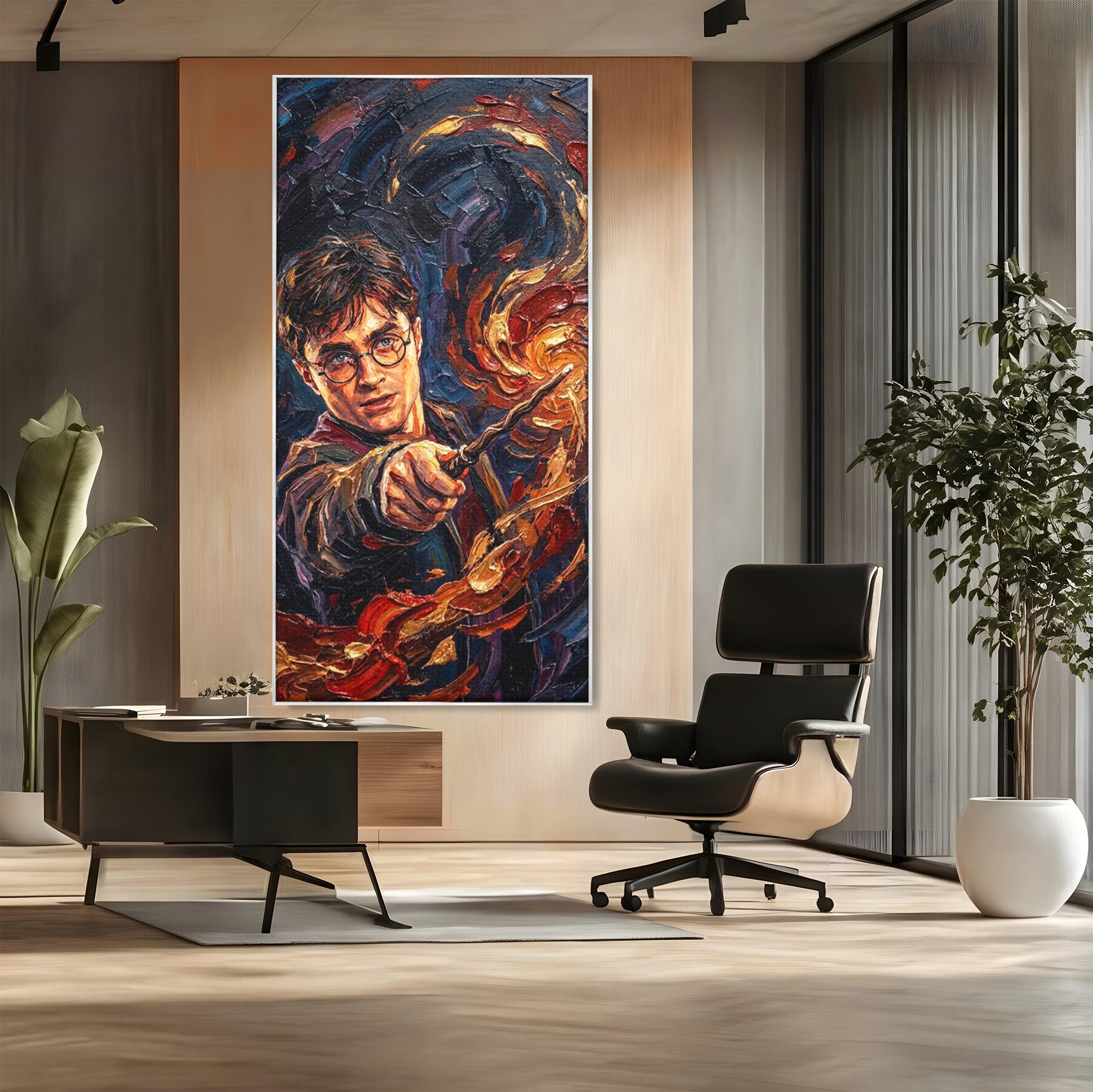 Tablou Canvas Premium LuxCanva® PI1218, Vrajitorul Cu Bagheta, Potter, Magie, Personaj, Fantazie, Living, Culori Vibrante
