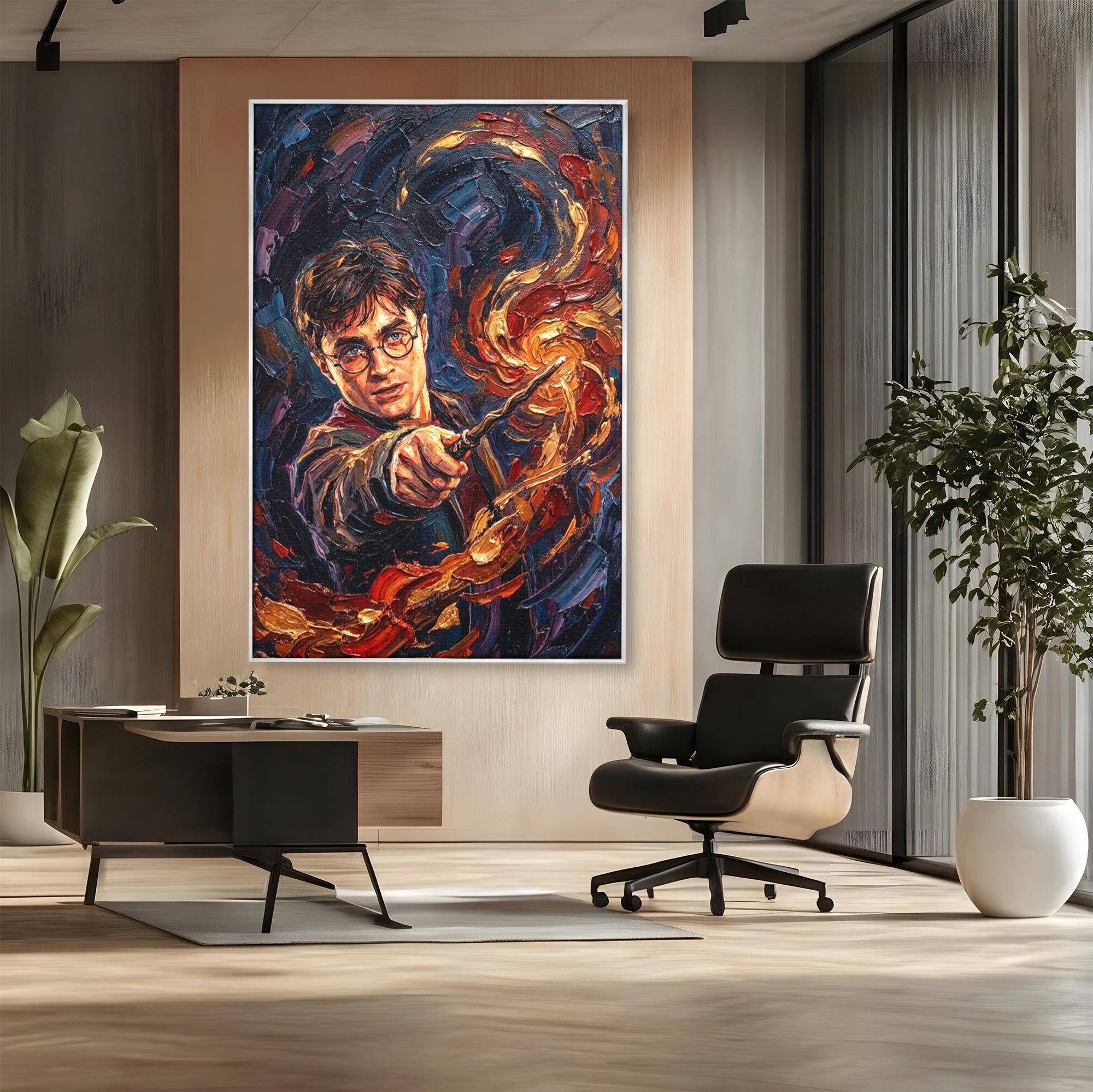 Tablou Canvas Premium LuxCanva® PI1218, Vrajitorul Cu Bagheta, Potter, Magie, Personaj, Fantazie, Living, Culori Vibrante