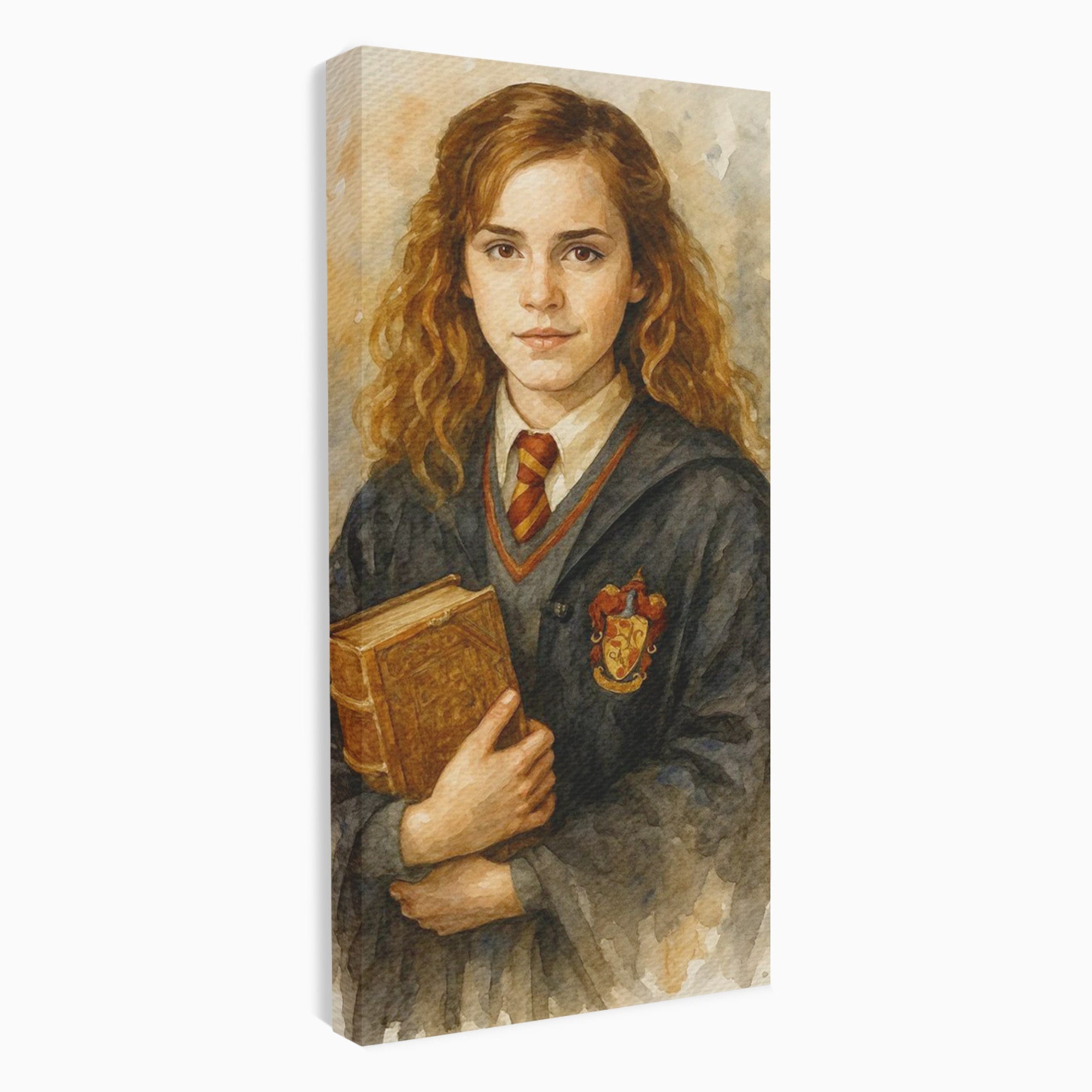 Tablou Canvas Premium LuxCanva® PI1219, Fata Cu Carte, Fata, Hermione, Portret, Living, Educatie, Culori Vibrante