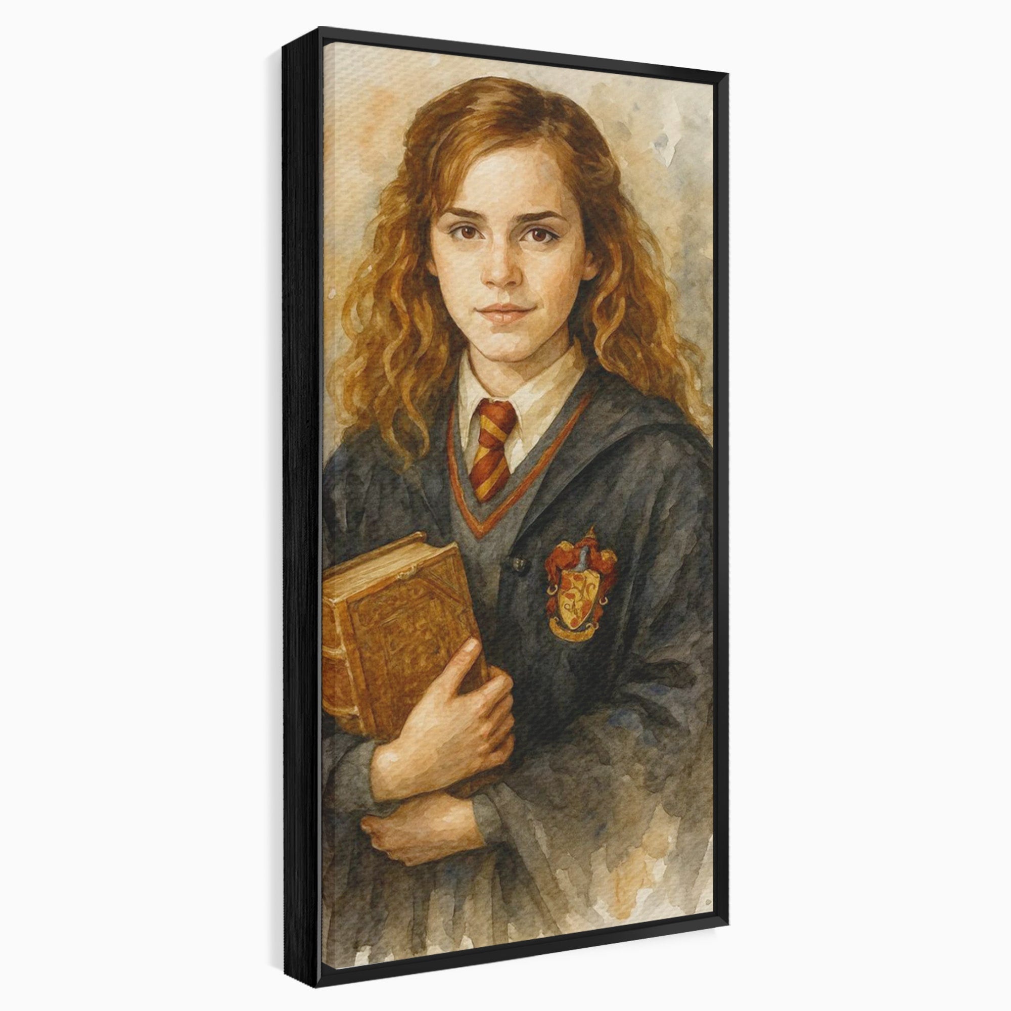Tablou Canvas Premium LuxCanva® PI1219, Fata Cu Carte, Fata, Hermione, Portret, Living, Educatie, Culori Vibrante