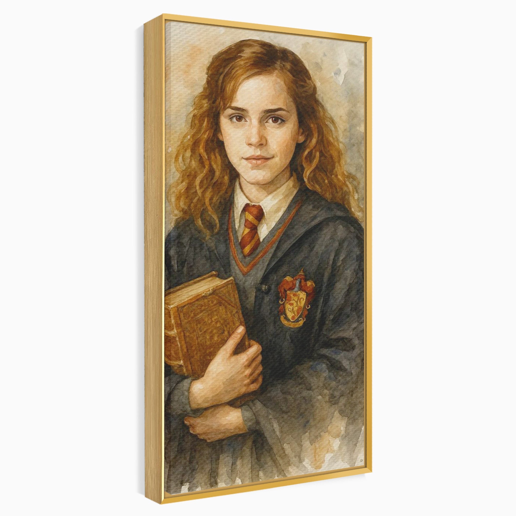 Tablou Canvas Premium LuxCanva® PI1219, Fata Cu Carte, Fata, Hermione, Portret, Living, Educatie, Culori Vibrante