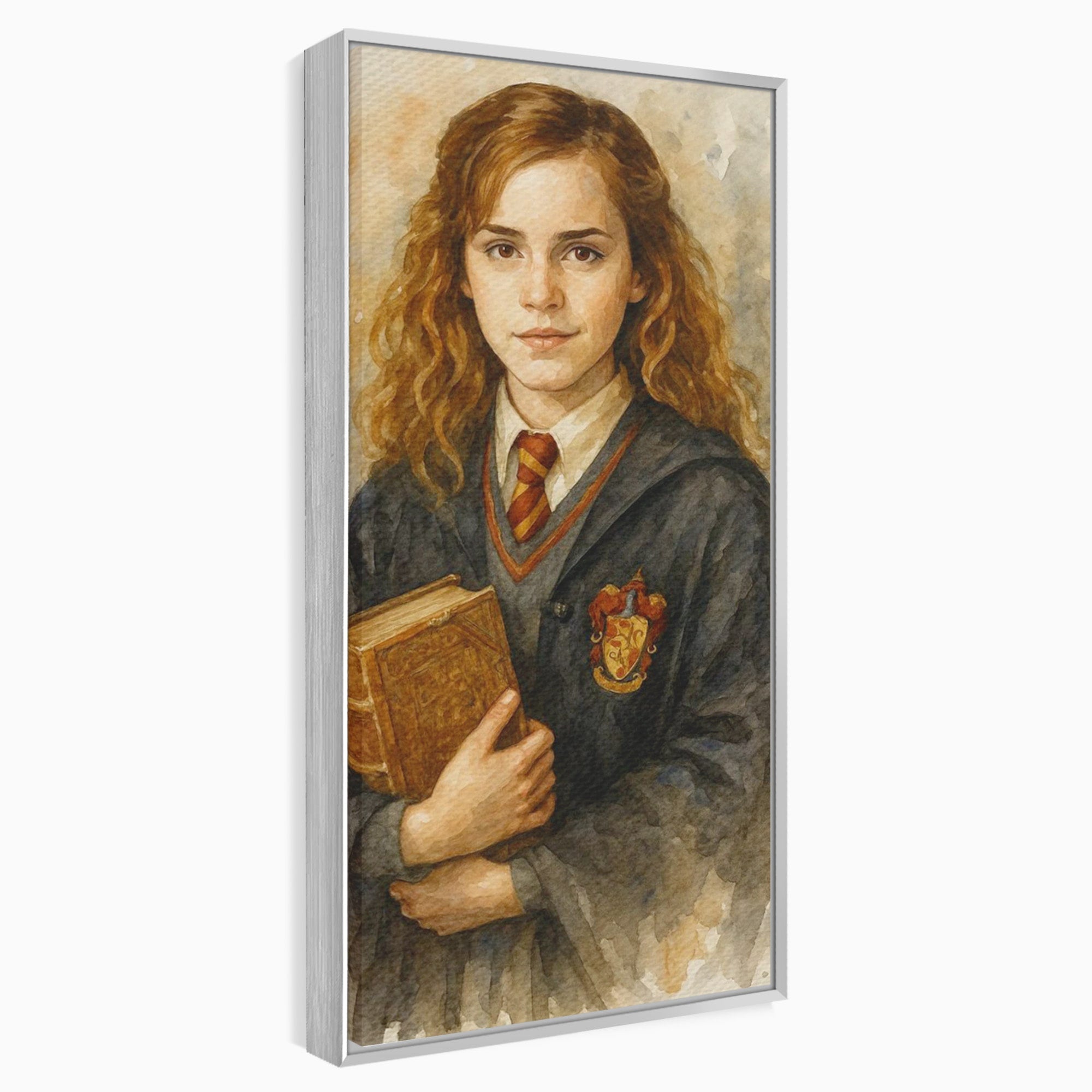 Tablou Canvas Premium LuxCanva® PI1219, Fata Cu Carte, Fata, Hermione, Portret, Living, Educatie, Culori Vibrante