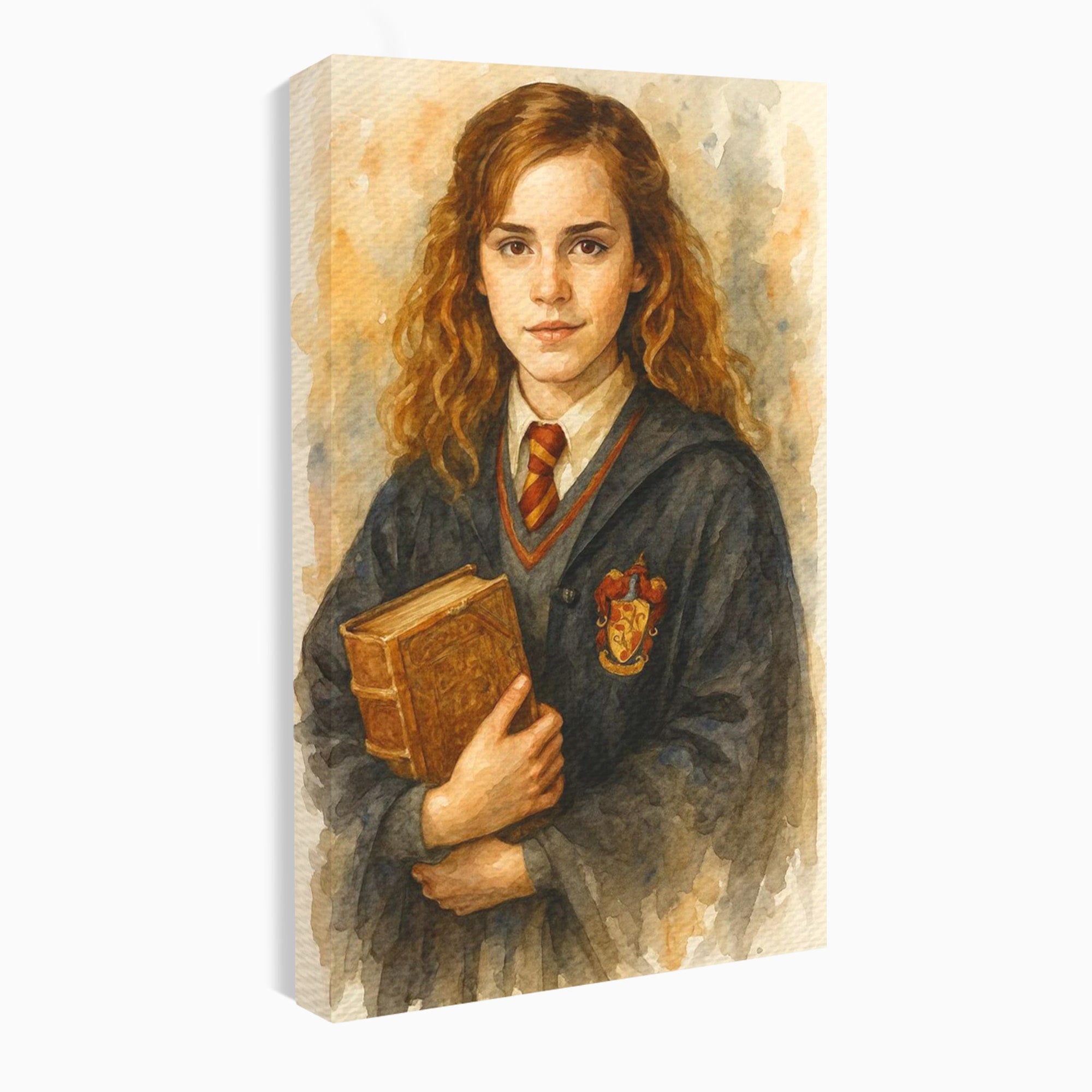Tablou Canvas Premium LuxCanva® PI1219, Fata Cu Carte, Fata, Hermione, Portret, Living, Educatie, Culori Vibrante