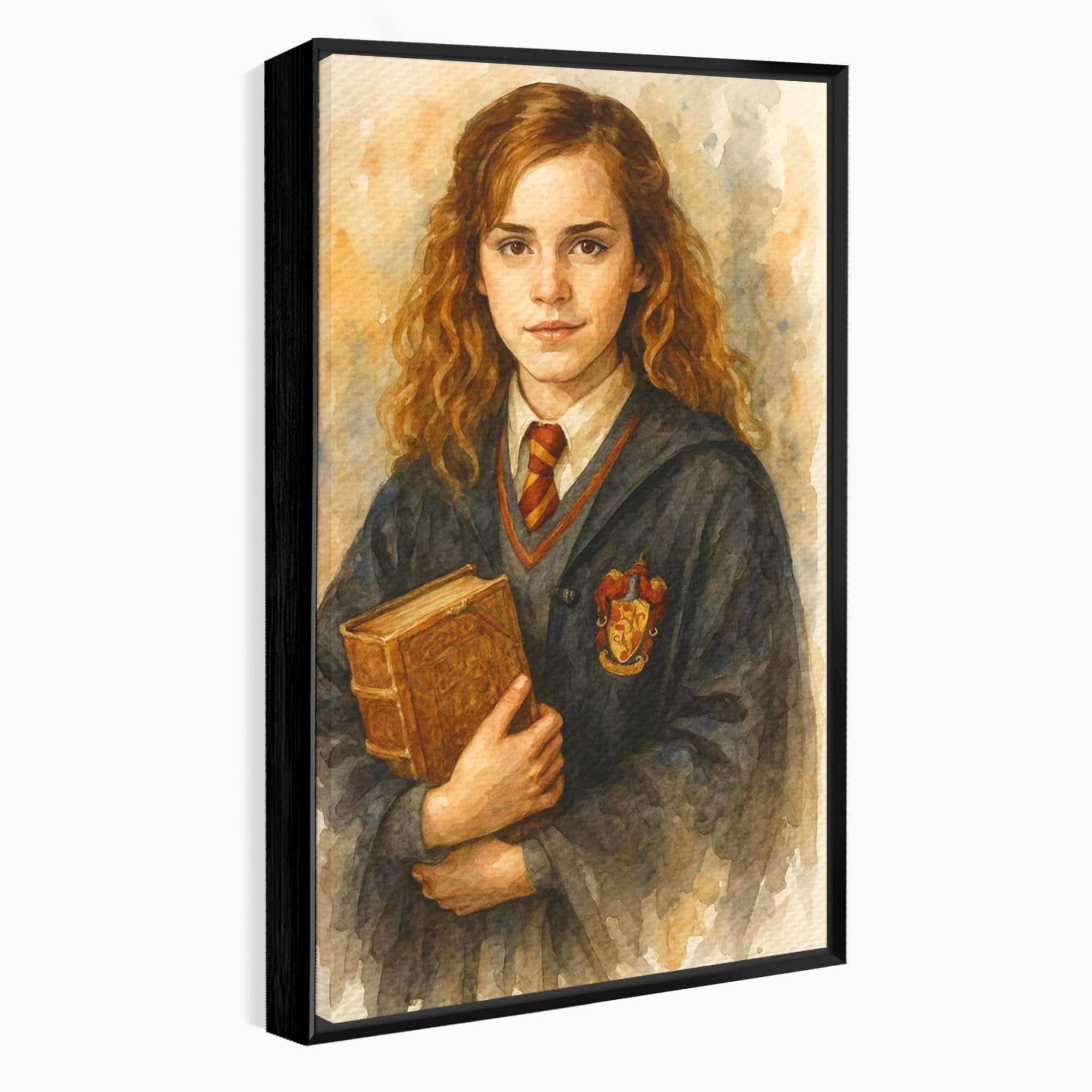 Tablou Canvas Premium LuxCanva® PI1219, Fata Cu Carte, Fata, Hermione, Portret, Living, Educatie, Culori Vibrante