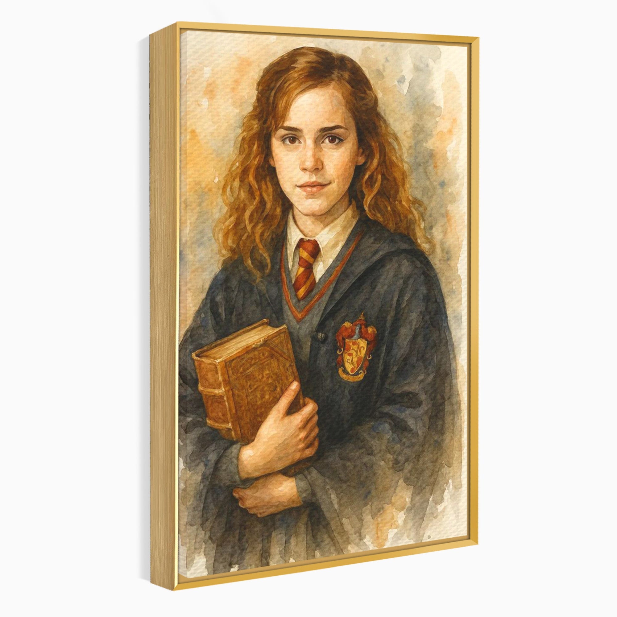 Tablou Canvas Premium LuxCanva® PI1219, Fata Cu Carte, Fata, Hermione, Portret, Living, Educatie, Culori Vibrante