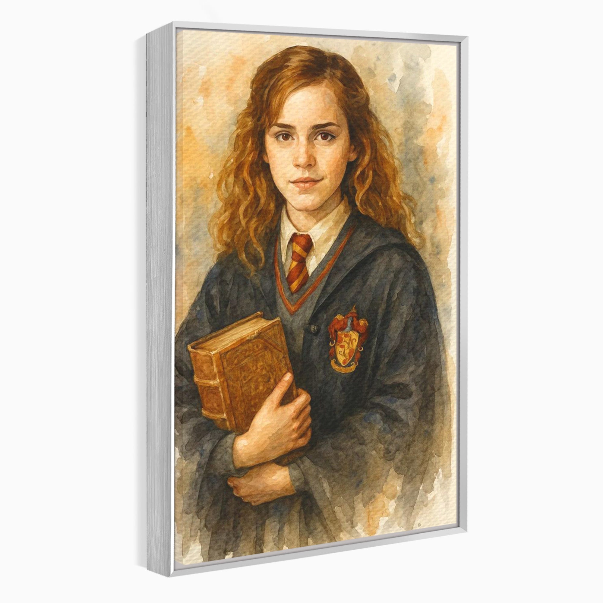 Tablou Canvas Premium LuxCanva® PI1219, Fata Cu Carte, Fata, Hermione, Portret, Living, Educatie, Culori Vibrante