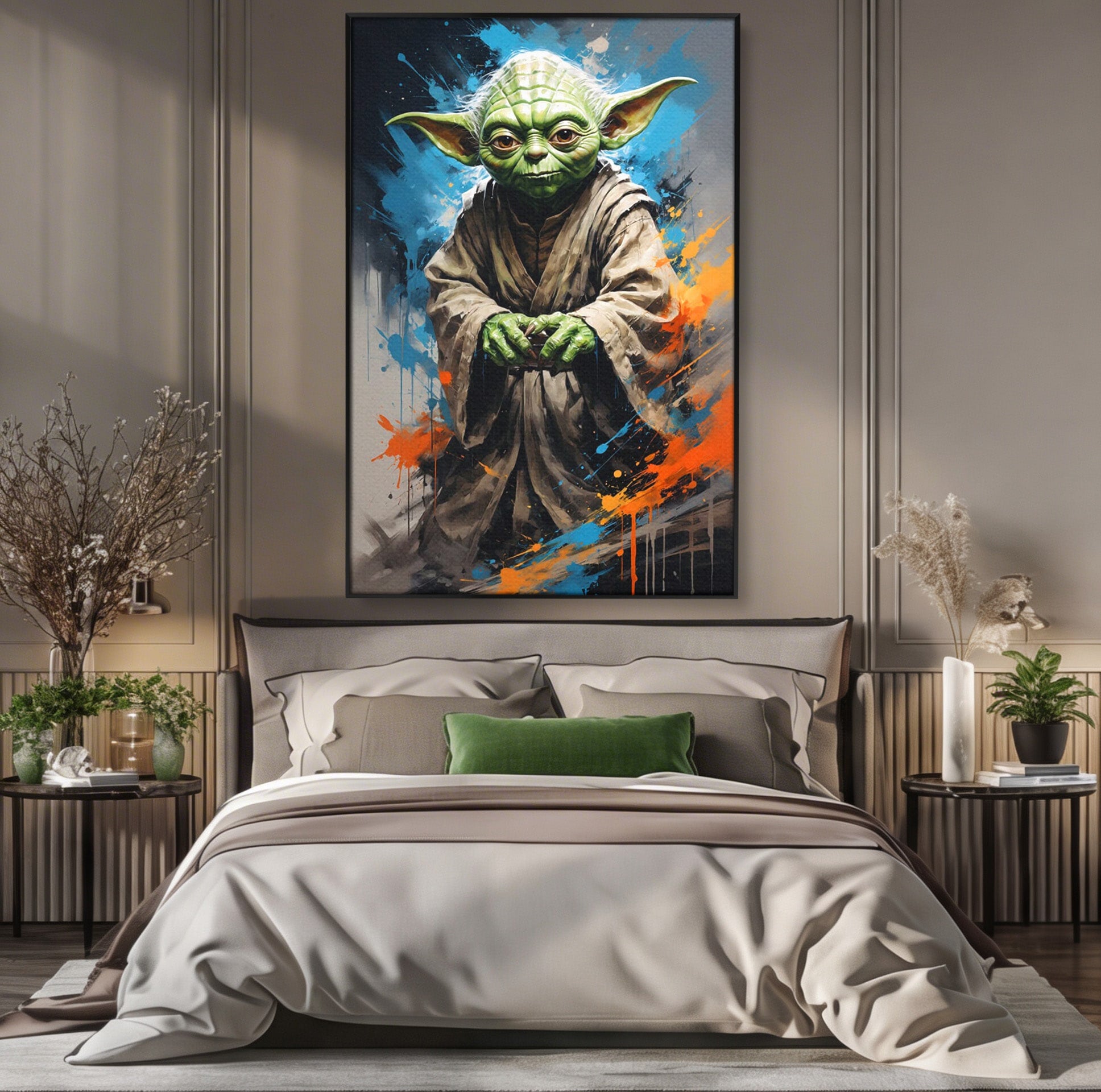 Tablou Canvas Premium LuxCanva® PI1220, Maestrul Jedi, Star Wars, Filme, Science Fiction, Living, Personaj, Arta, Culori Vibrante