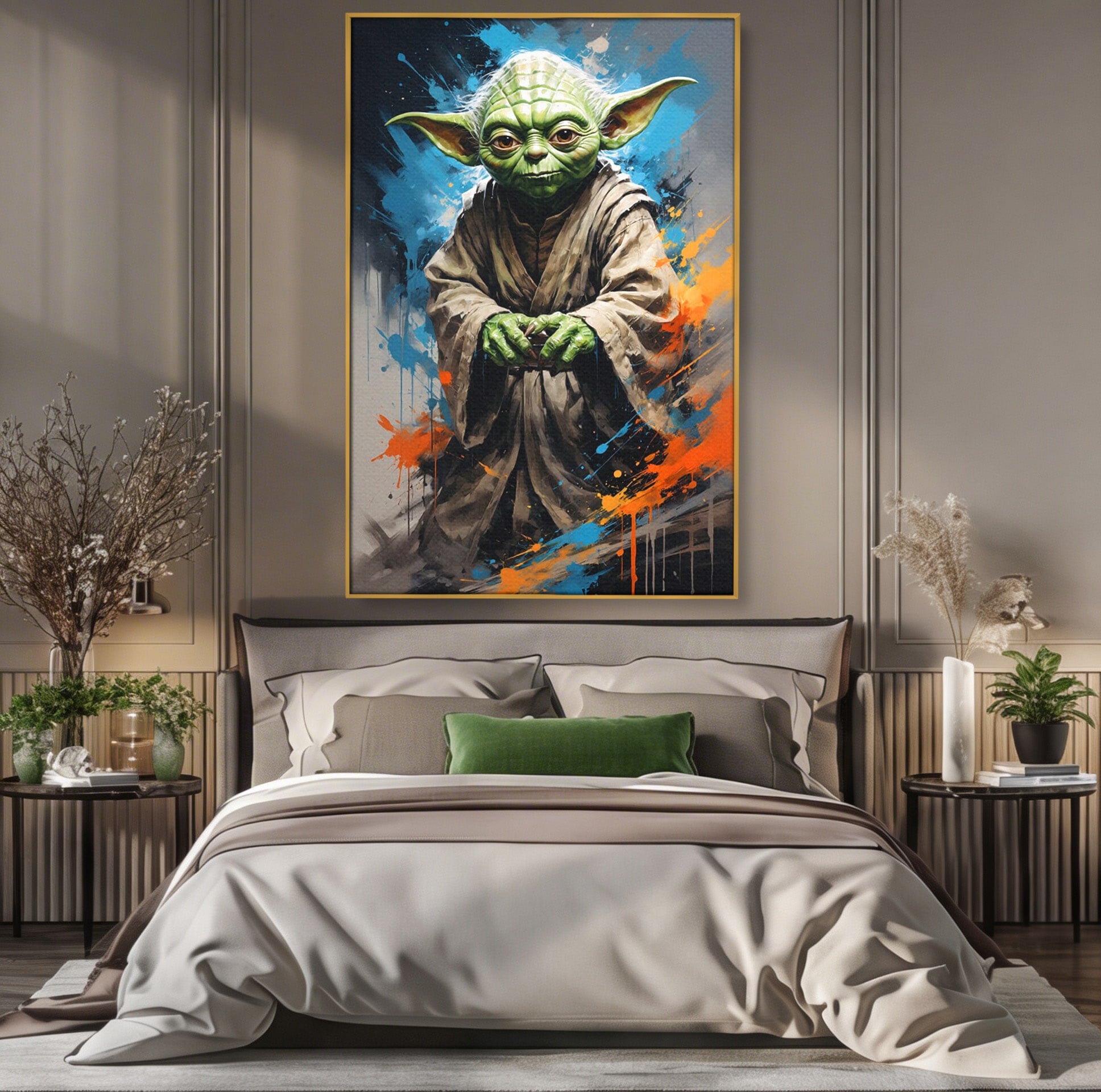 Tablou Canvas Premium LuxCanva® PI1220, Maestrul Jedi, Star Wars, Filme, Science Fiction, Living, Personaj, Arta, Culori Vibrante
