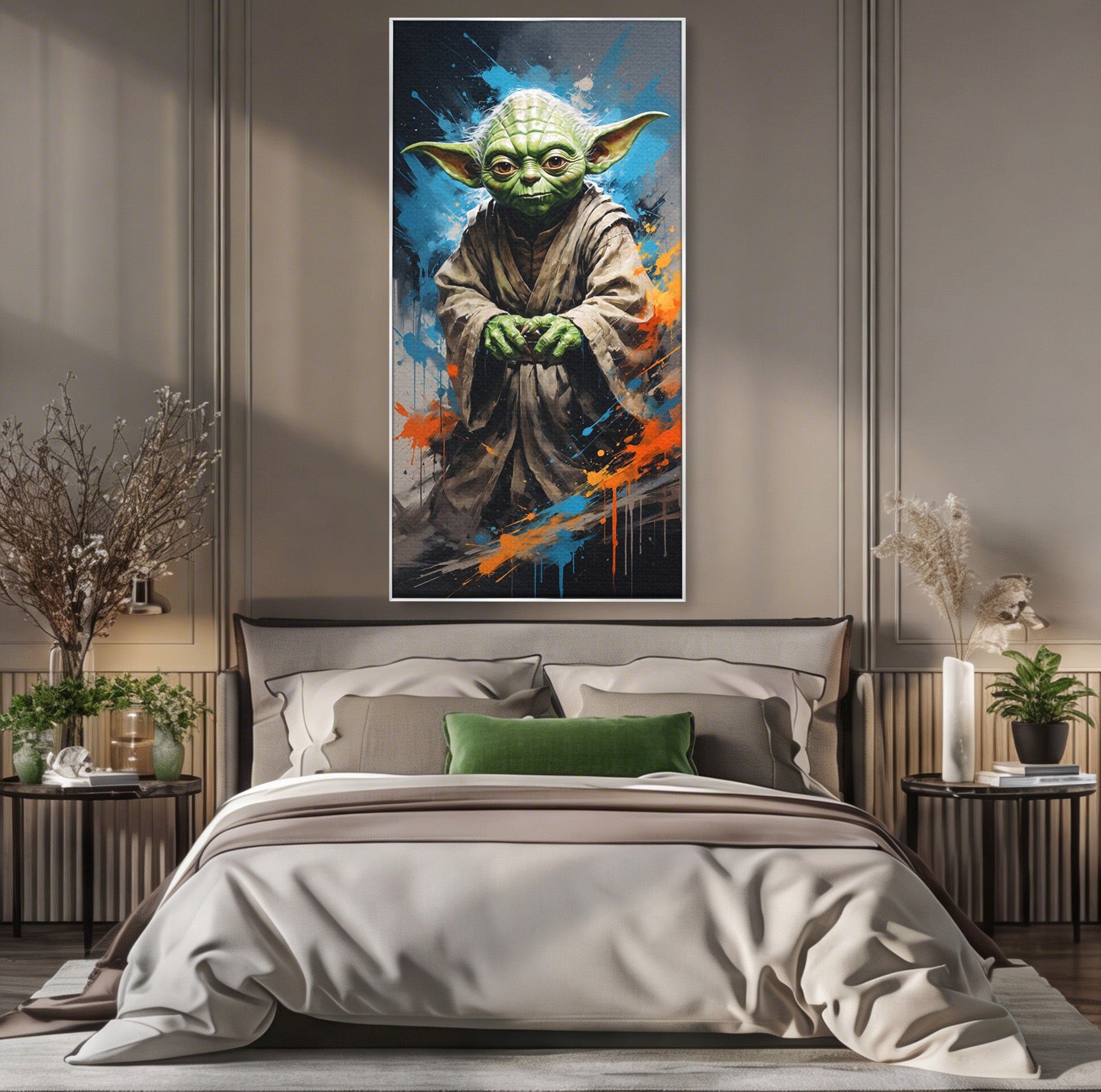 Tablou Canvas Premium LuxCanva® PI1220, Maestrul Jedi, Star Wars, Filme, Science Fiction, Living, Personaj, Arta, Culori Vibrante