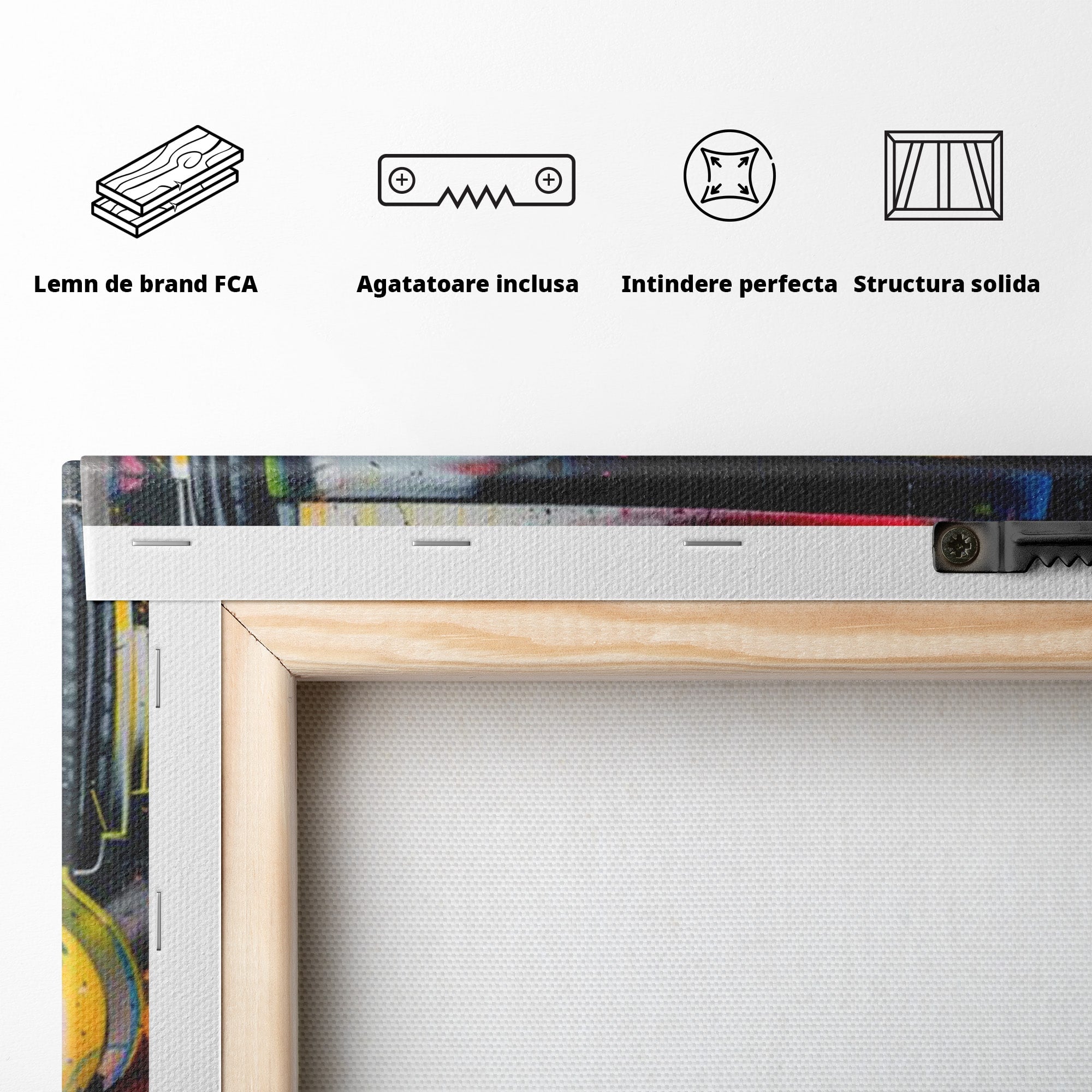 Tablou Canvas Premium LuxCanva® PI1222, Soldat Galactic Urban, Star, Wars, Graffiti, Living, Culori Intense, Culori Vibrante