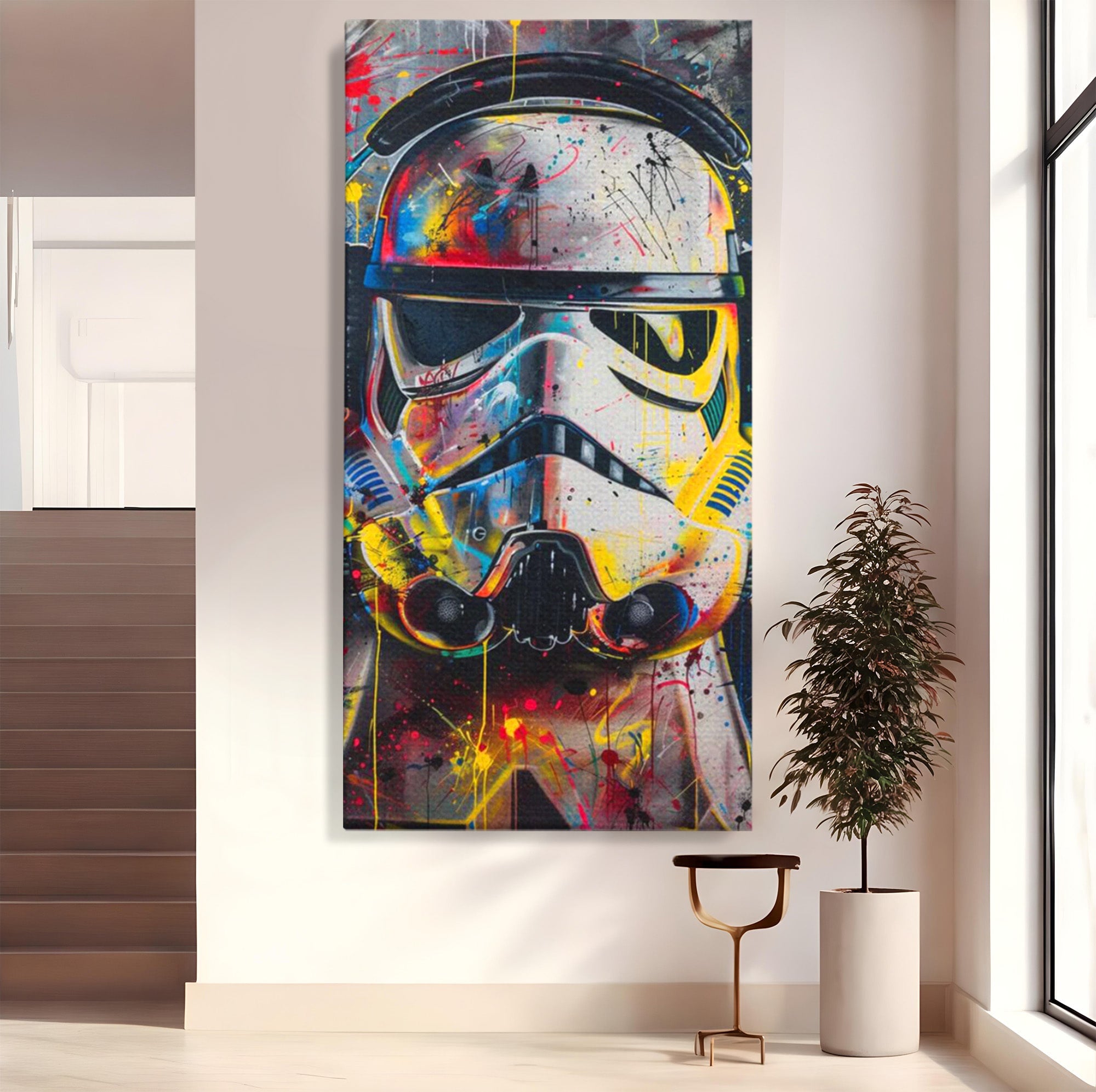 Tablou Canvas Premium LuxCanva® PI1222, Soldat Galactic Urban, Star, Wars, Graffiti, Living, Culori Intense, Culori Vibrante