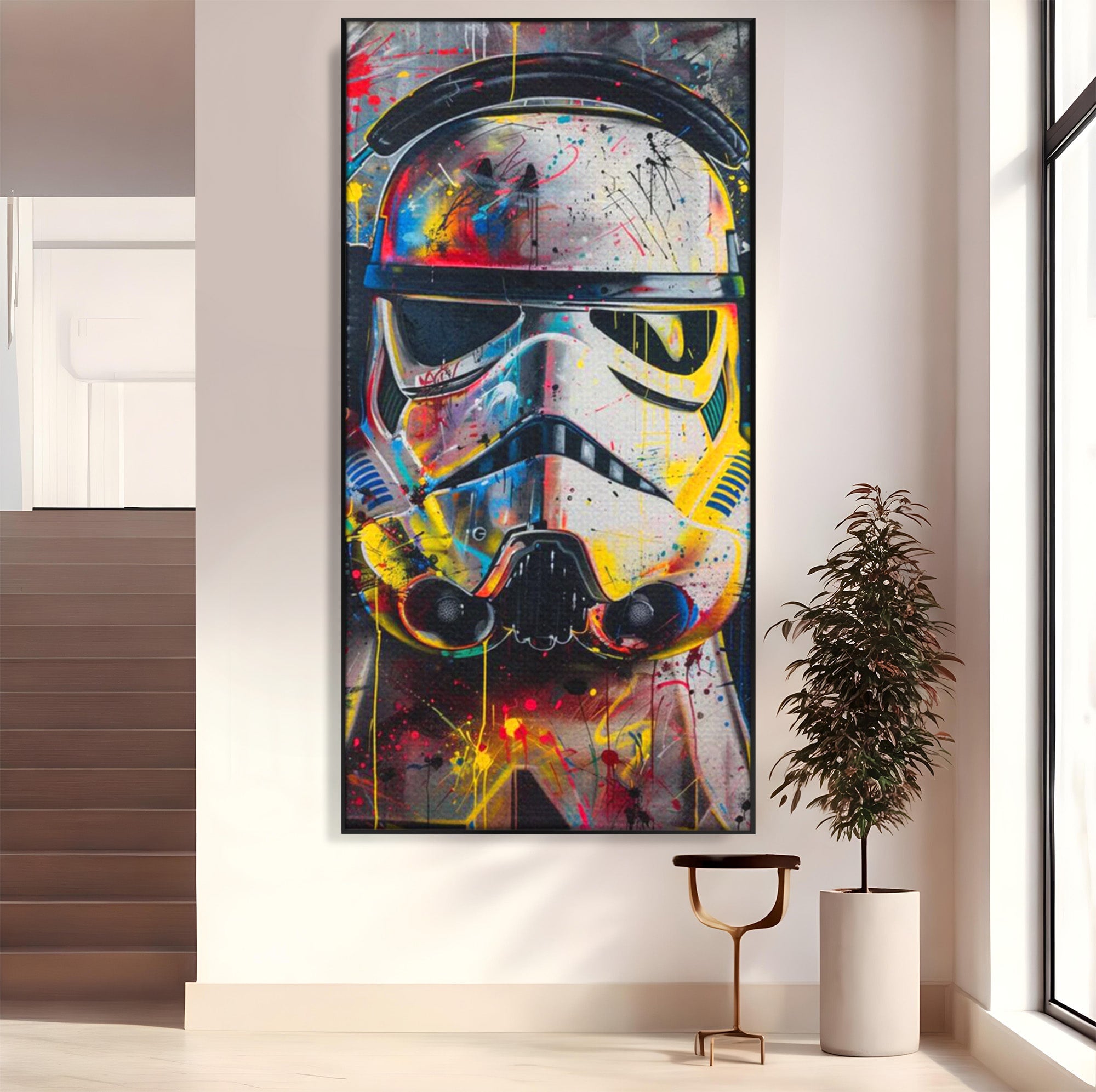 Tablou Canvas Premium LuxCanva® PI1222, Soldat Galactic Urban, Star, Wars, Graffiti, Living, Culori Intense, Culori Vibrante