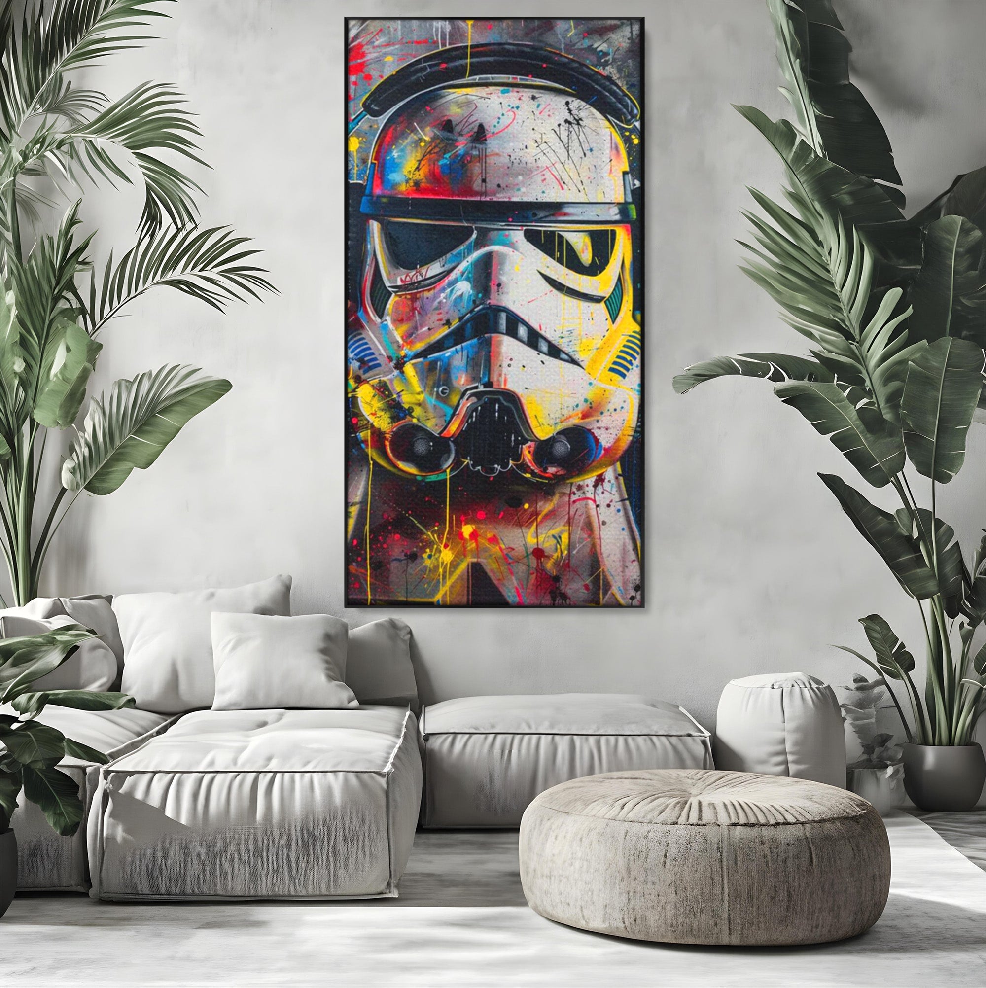 Tablou Canvas Premium LuxCanva® PI1222, Soldat Galactic Urban, Star, Wars, Graffiti, Living, Culori Intense, Culori Vibrante