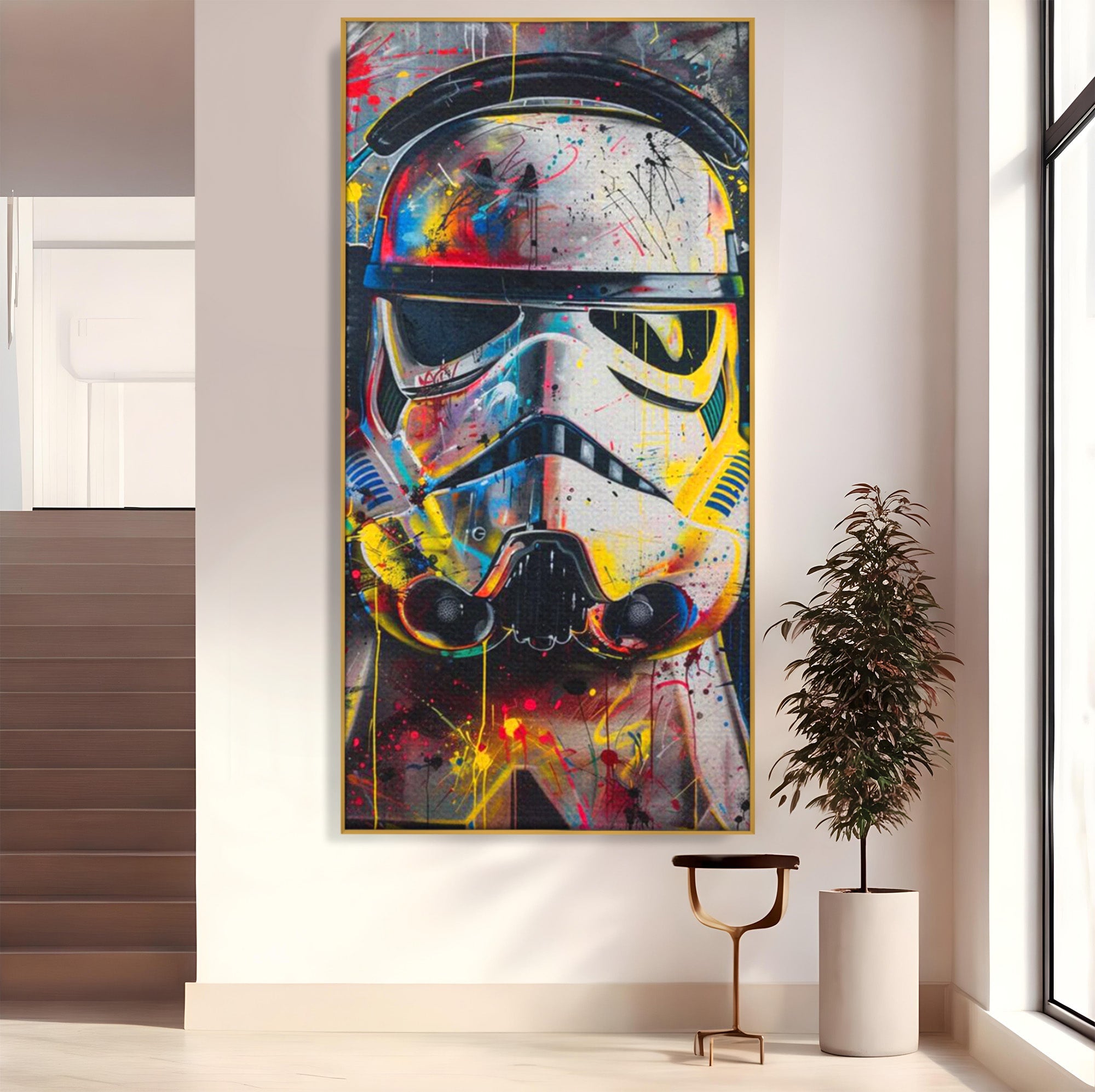 Tablou Canvas Premium LuxCanva® PI1222, Soldat Galactic Urban, Star, Wars, Graffiti, Living, Culori Intense, Culori Vibrante