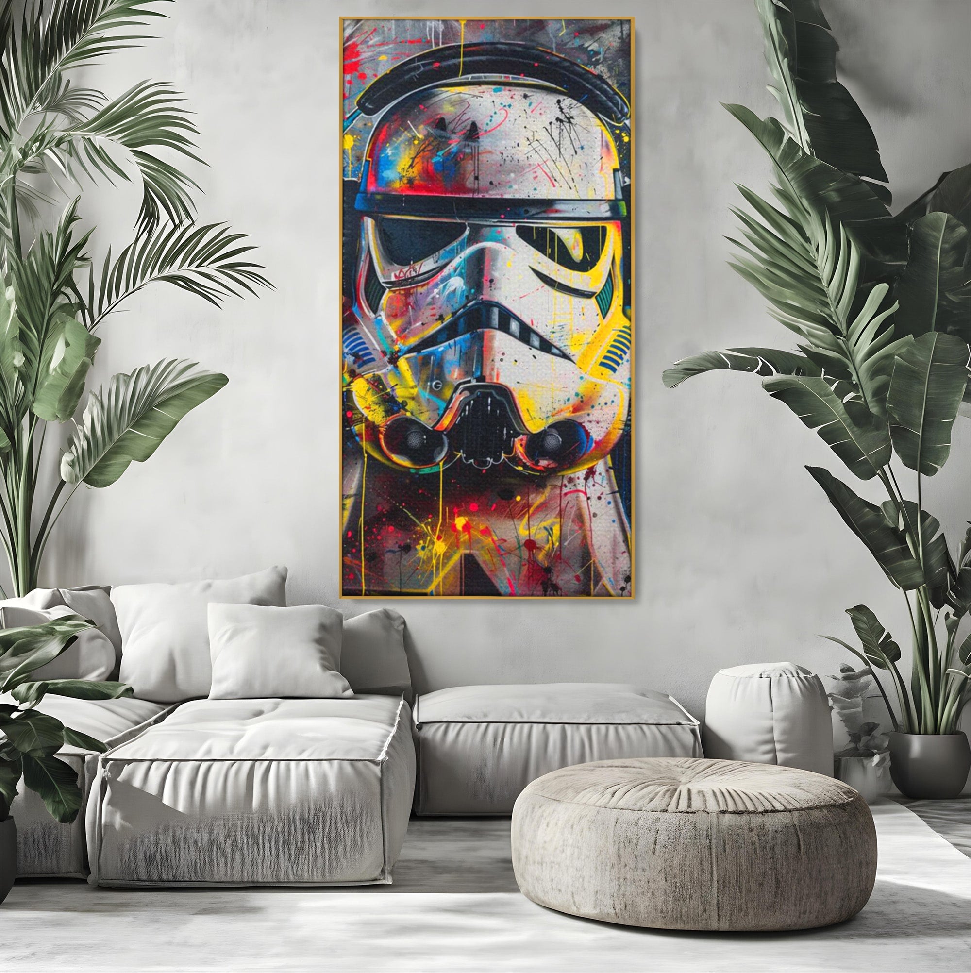 Tablou Canvas Premium LuxCanva® PI1222, Soldat Galactic Urban, Star, Wars, Graffiti, Living, Culori Intense, Culori Vibrante