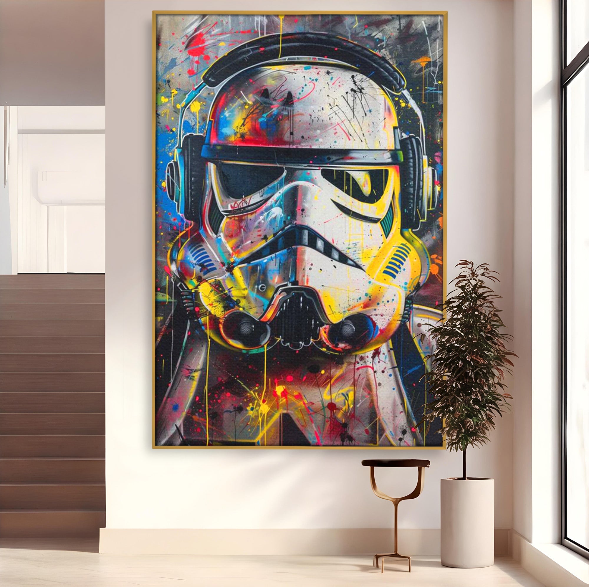 Tablou Canvas Premium LuxCanva® PI1222, Soldat Galactic Urban, Star, Wars, Graffiti, Living, Culori Intense, Culori Vibrante