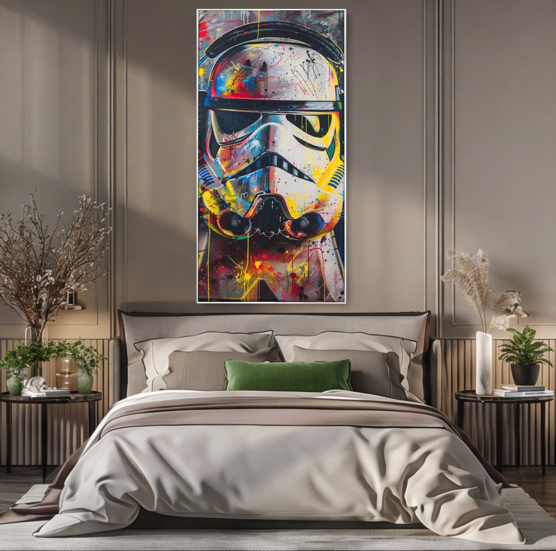 Tablou Canvas Premium LuxCanva® PI1222, Soldat Galactic Urban, Star, Wars, Graffiti, Living, Culori Intense, Culori Vibrante