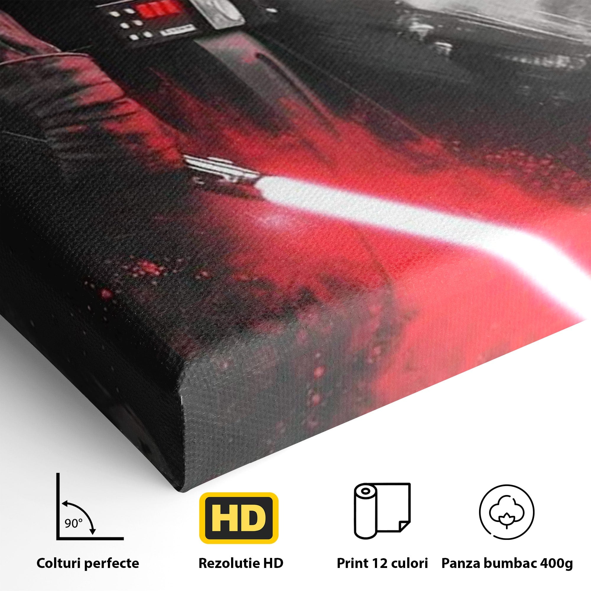 Tablou Canvas Premium LuxCanva® PI1223, Darth Vader, Razboinic, Galactic, Sci-Fi, Spatiu, Dormitor, Living, Culori Vibrante