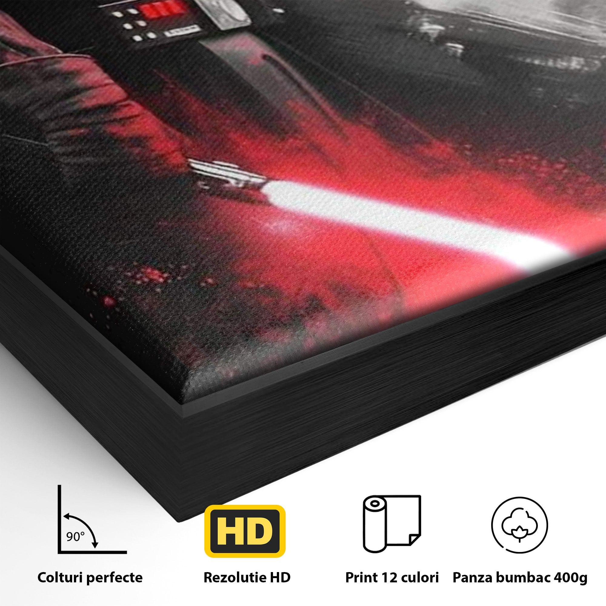 Tablou Canvas Premium LuxCanva® PI1223, Darth Vader, Razboinic, Galactic, Sci-Fi, Spatiu, Dormitor, Living, Culori Vibrante