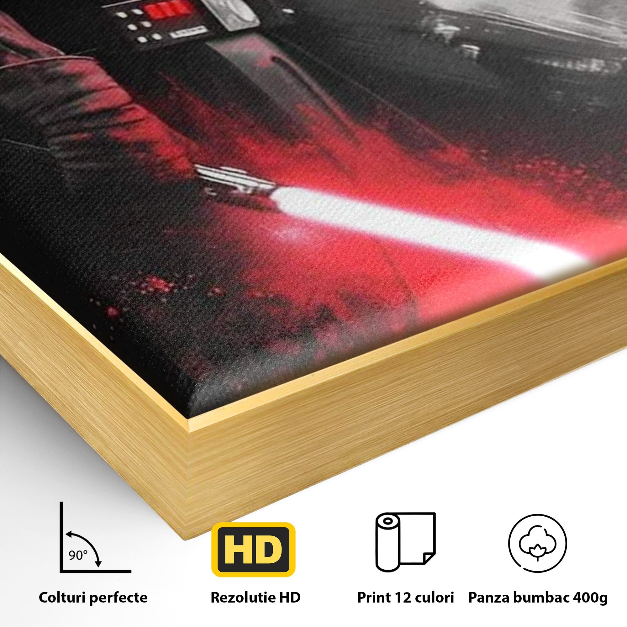 Tablou Canvas Premium LuxCanva® PI1223, Darth Vader, Razboinic, Galactic, Sci-Fi, Spatiu, Dormitor, Living, Culori Vibrante