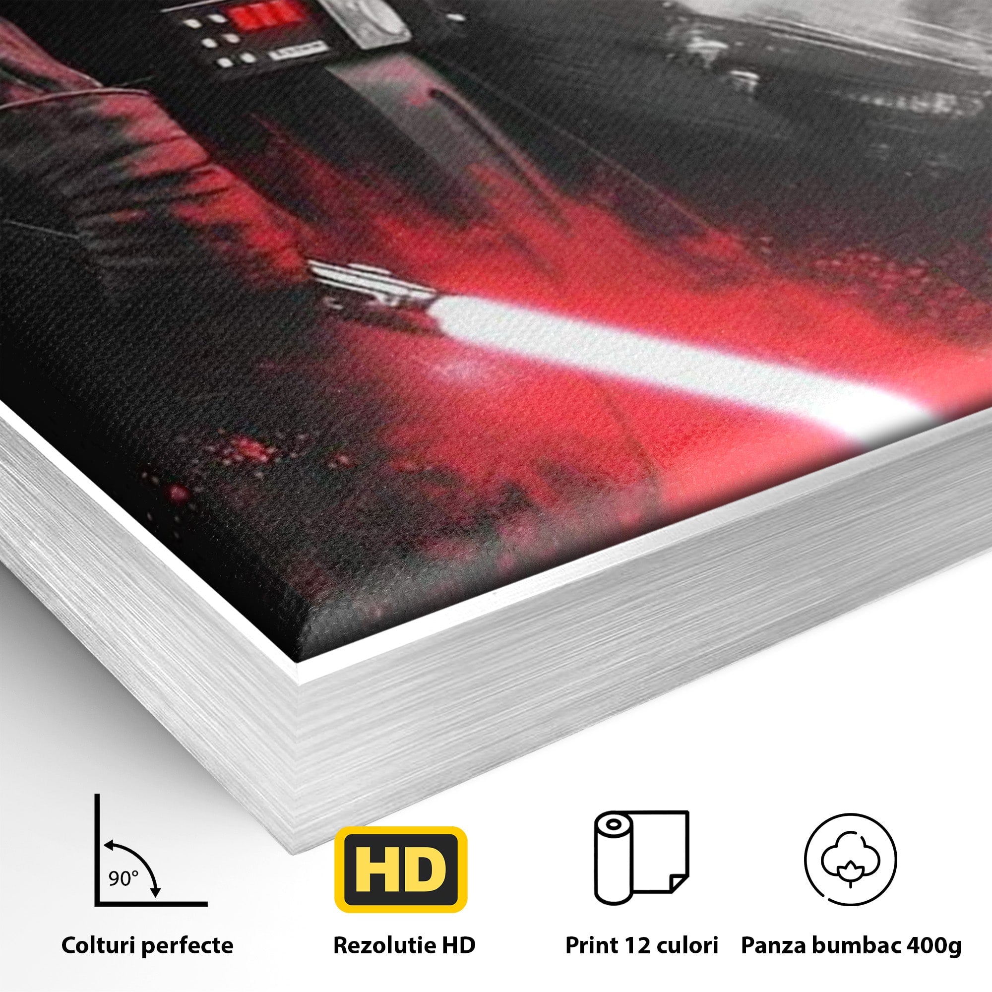 Tablou Canvas Premium LuxCanva® PI1223, Darth Vader, Razboinic, Galactic, Sci-Fi, Spatiu, Dormitor, Living, Culori Vibrante
