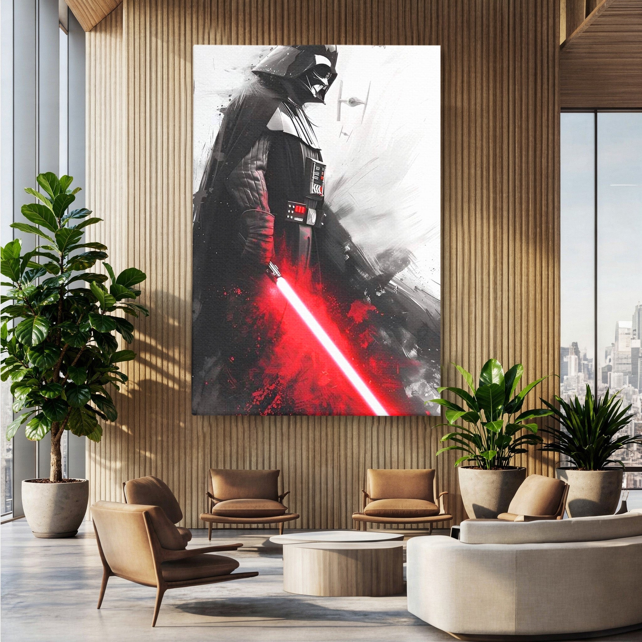 Tablou Canvas Premium LuxCanva® PI1223, Darth Vader, Razboinic, Galactic, Sci-Fi, Spatiu, Dormitor, Living, Culori Vibrante