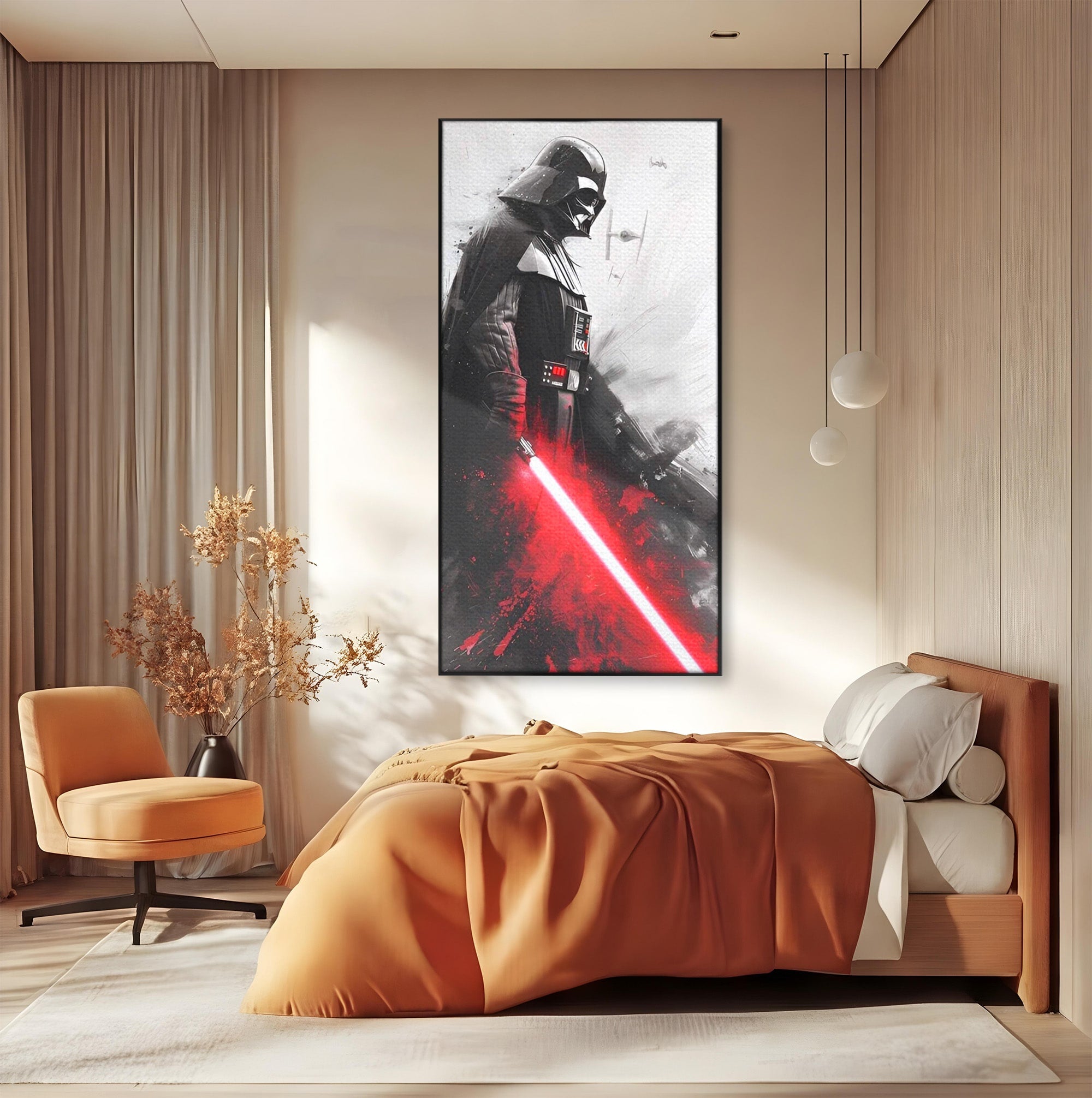 Tablou Canvas Premium LuxCanva® PI1223, Darth Vader, Razboinic, Galactic, Sci-Fi, Spatiu, Dormitor, Living, Culori Vibrante