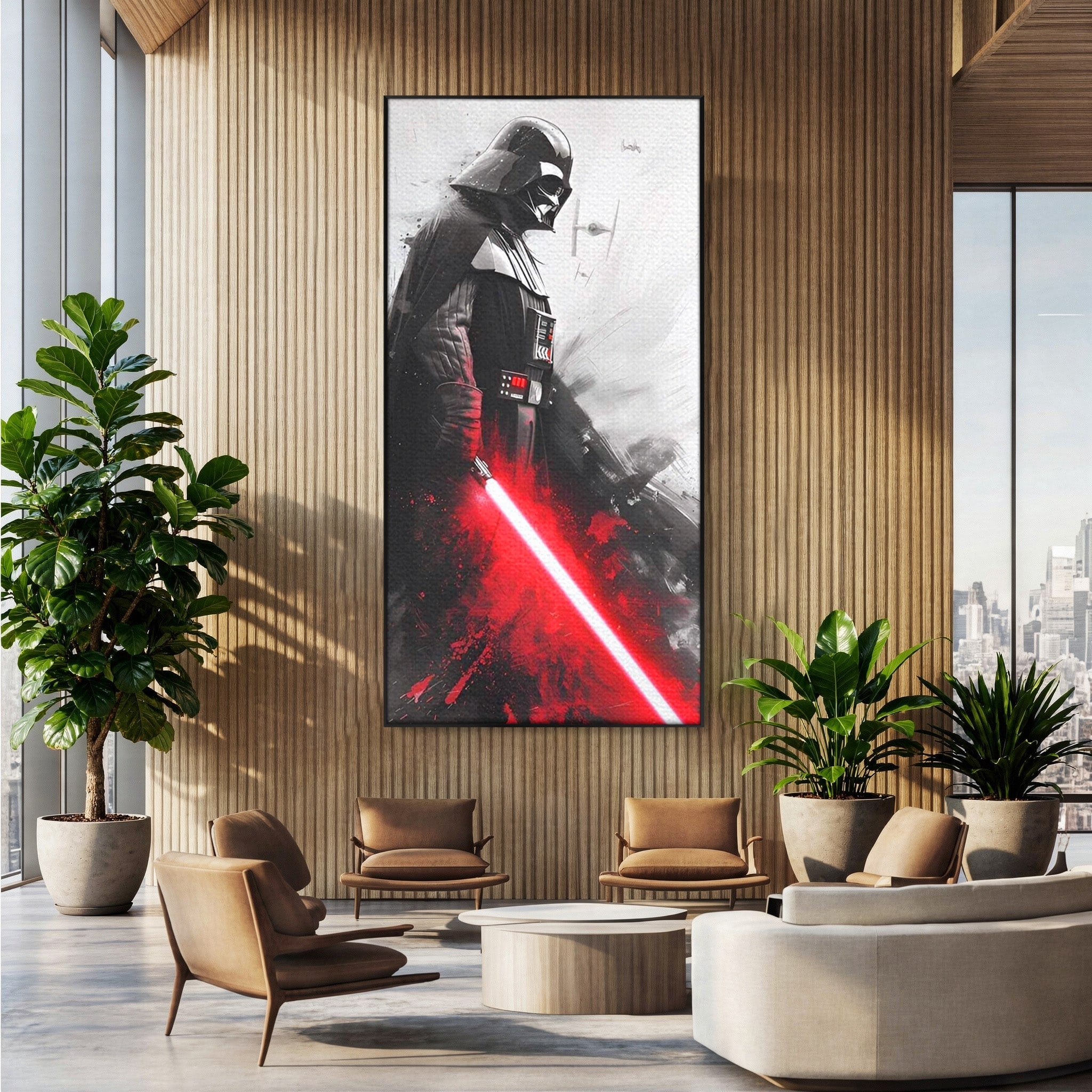 Tablou Canvas Premium LuxCanva® PI1223, Darth Vader, Razboinic, Galactic, Sci-Fi, Spatiu, Dormitor, Living, Culori Vibrante