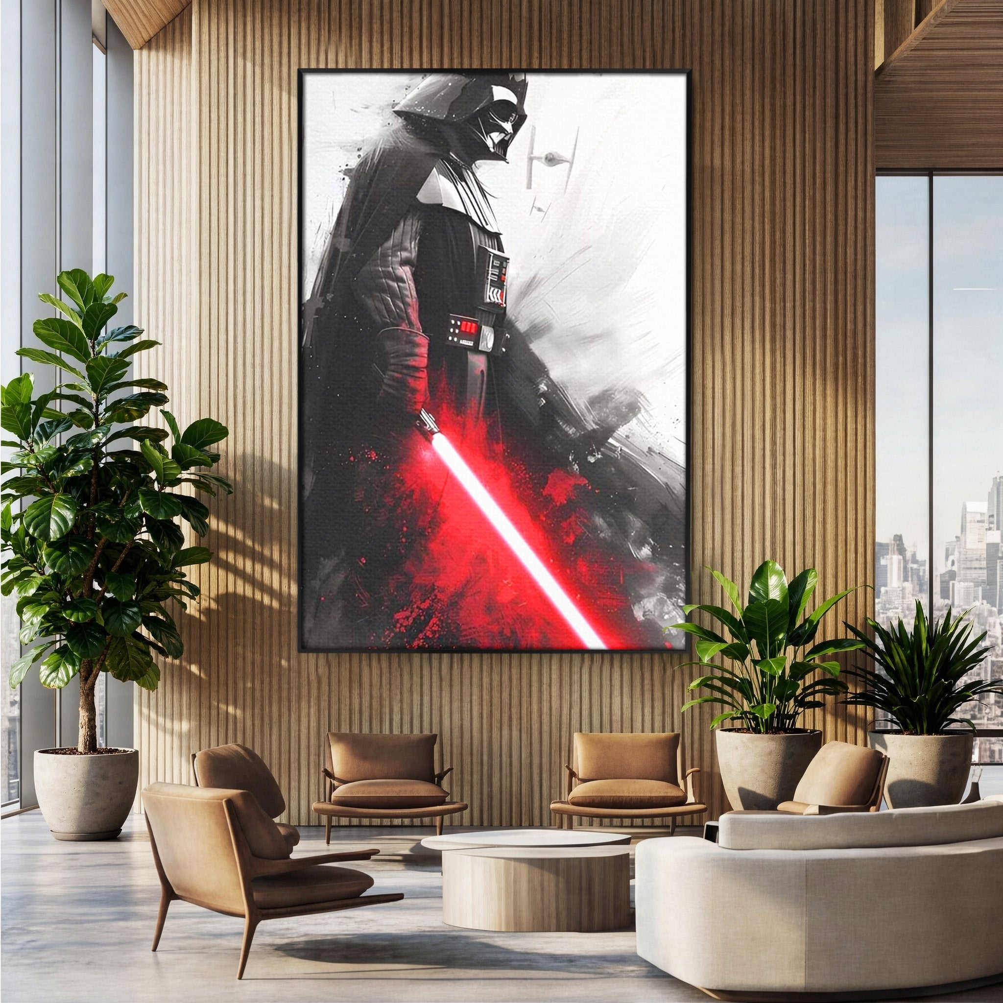 Tablou Canvas Premium LuxCanva® PI1223, Darth Vader, Razboinic, Galactic, Sci-Fi, Spatiu, Dormitor, Living, Culori Vibrante