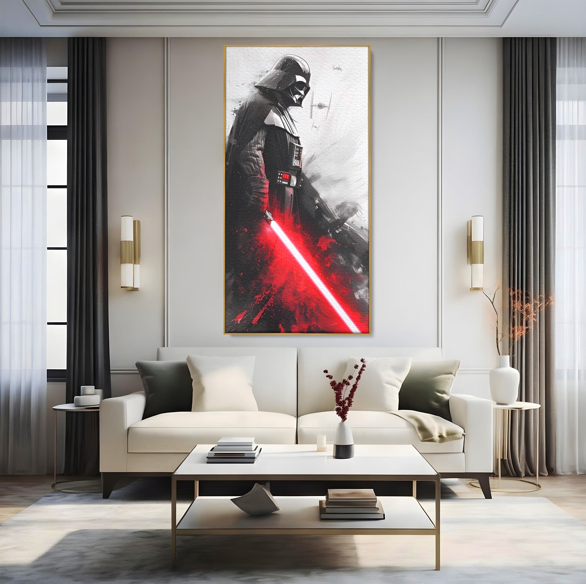 Tablou Canvas Premium LuxCanva® PI1223, Darth Vader, Razboinic, Galactic, Sci-Fi, Spatiu, Dormitor, Living, Culori Vibrante
