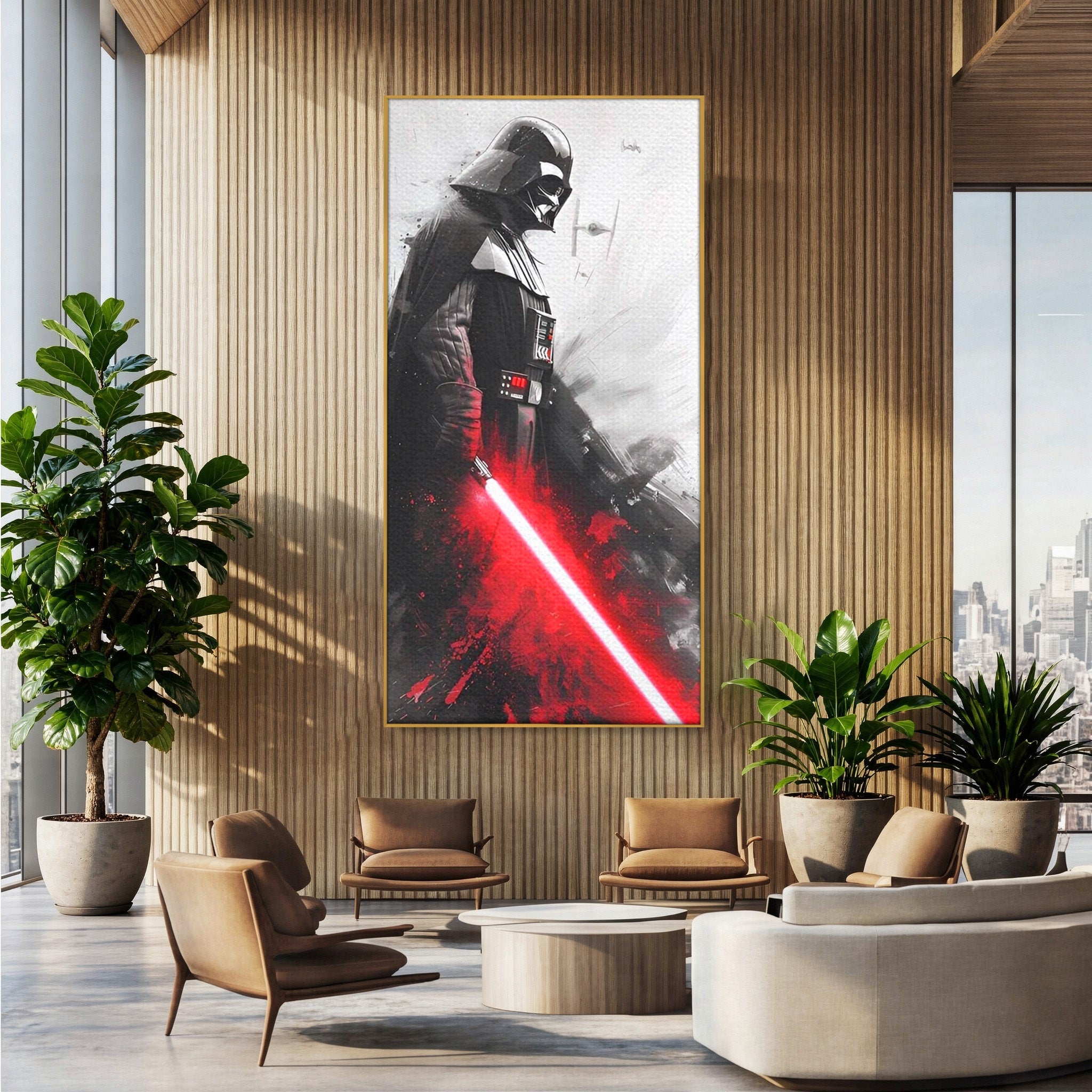 Tablou Canvas Premium LuxCanva® PI1223, Darth Vader, Razboinic, Galactic, Sci-Fi, Spatiu, Dormitor, Living, Culori Vibrante