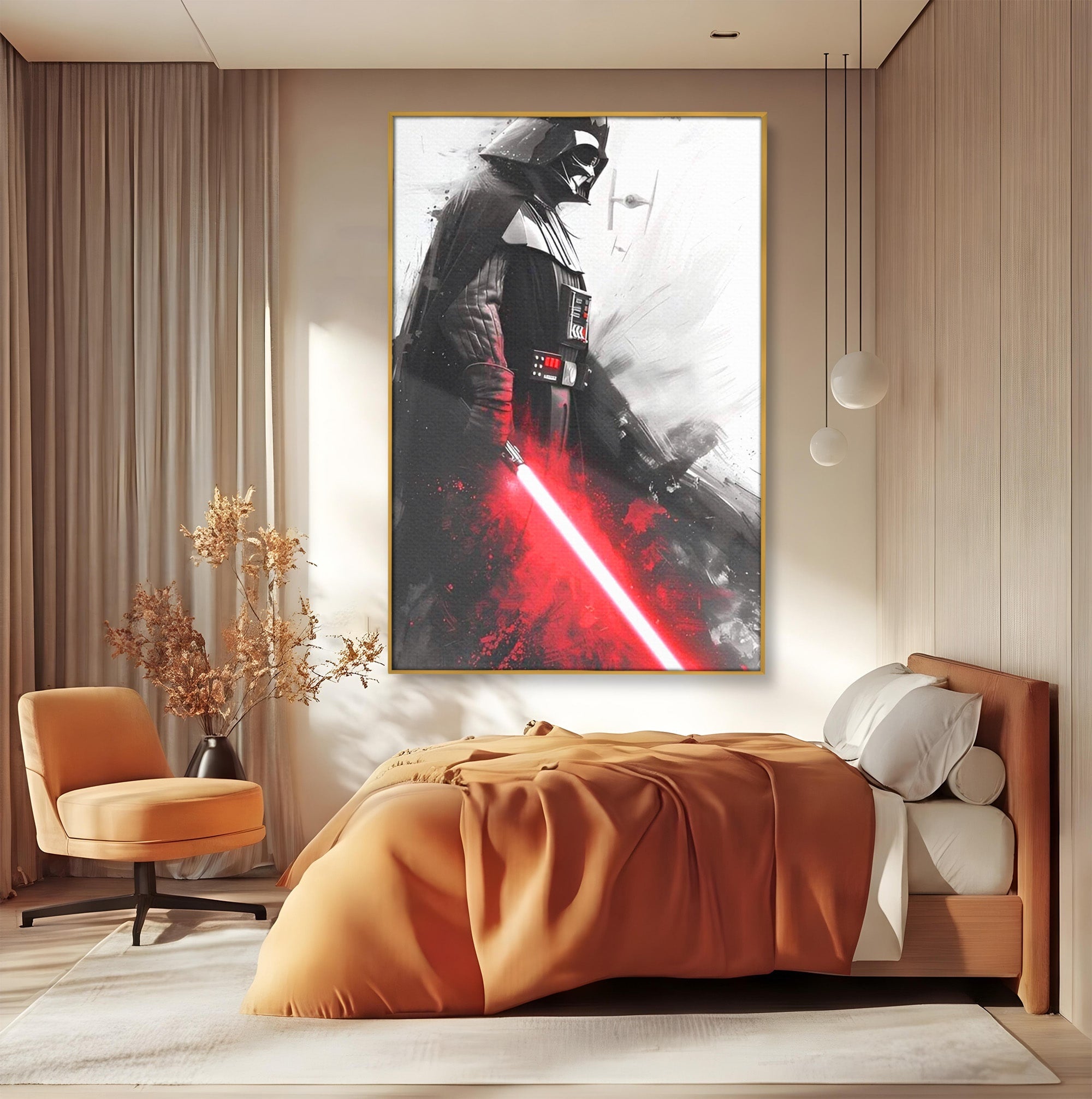 Tablou Canvas Premium LuxCanva® PI1223, Darth Vader, Razboinic, Galactic, Sci-Fi, Spatiu, Dormitor, Living, Culori Vibrante