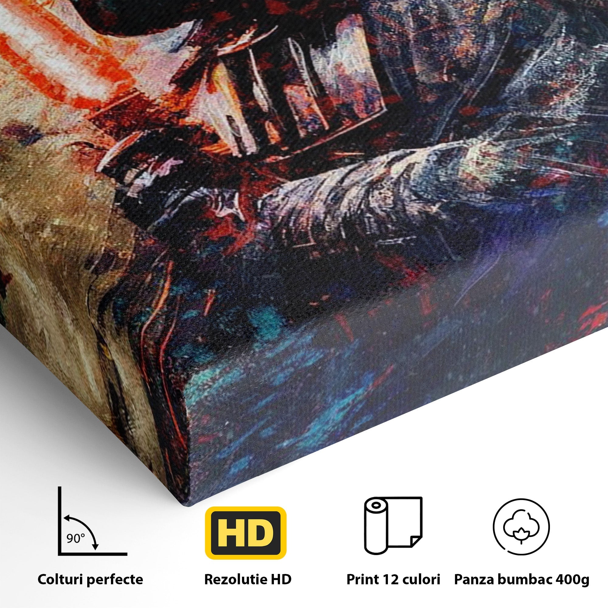Tablou Canvas Premium LuxCanva® PI1224, Razboinicul Cosmic, Star Wars, Spatiu, Sci-Fi, Fantezie, Living, Culori Vibrante
