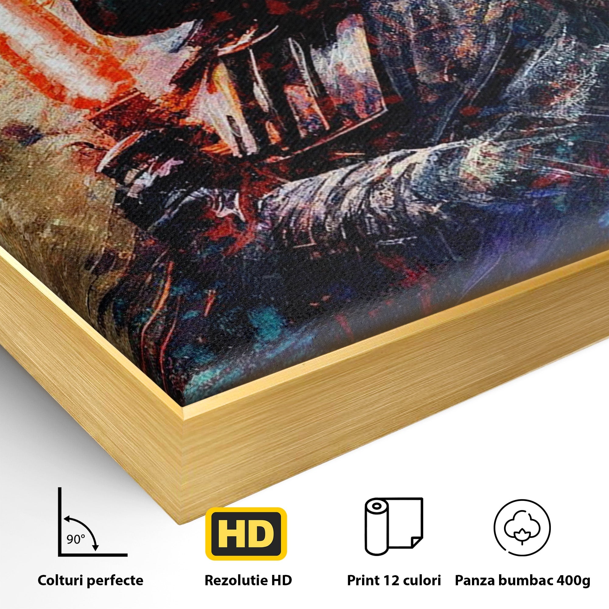 Tablou Canvas Premium LuxCanva® PI1224, Razboinicul Cosmic, Star Wars, Spatiu, Sci-Fi, Fantezie, Living, Culori Vibrante