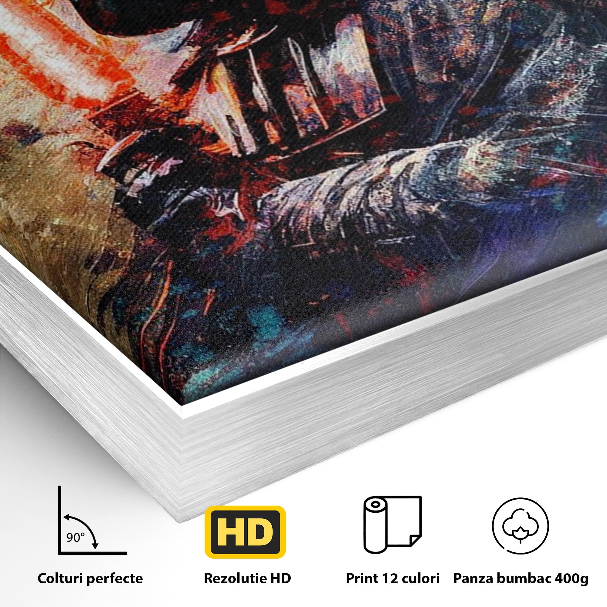 Tablou Canvas Premium LuxCanva® PI1224, Razboinicul Cosmic, Star Wars, Spatiu, Sci-Fi, Fantezie, Living, Culori Vibrante