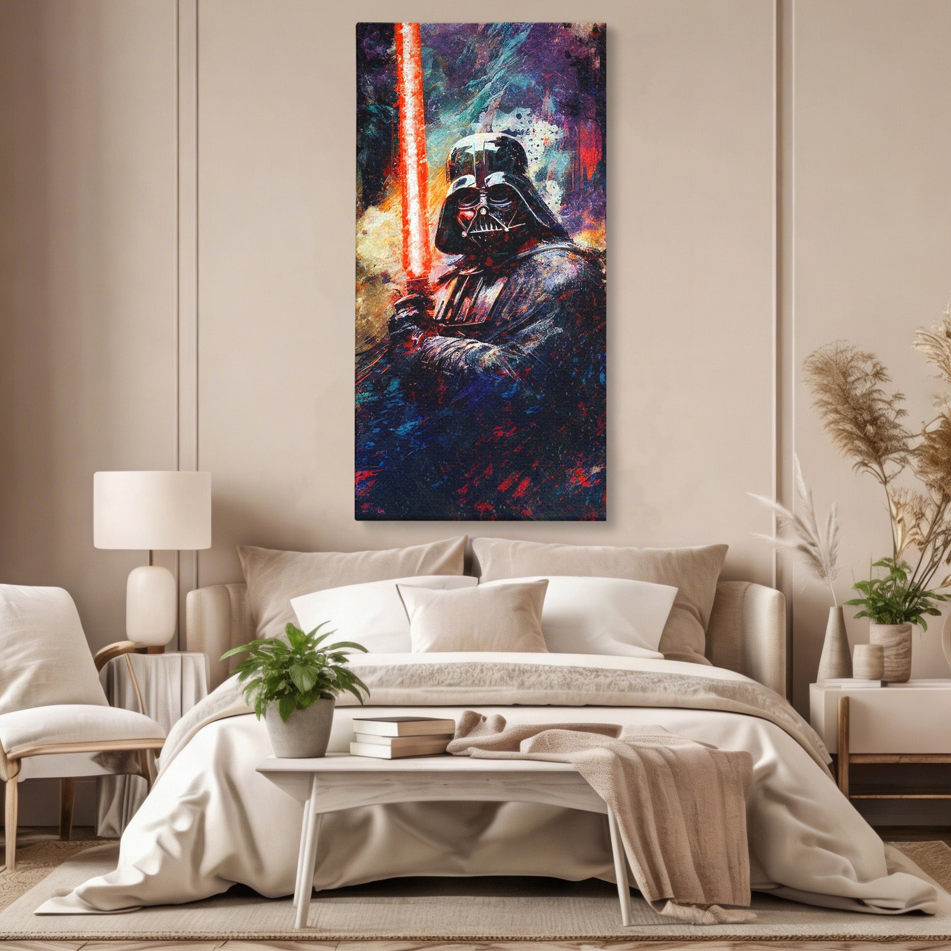 Tablou Canvas Premium LuxCanva® PI1224, Razboinicul Cosmic, Star Wars, Spatiu, Sci-Fi, Fantezie, Living, Culori Vibrante