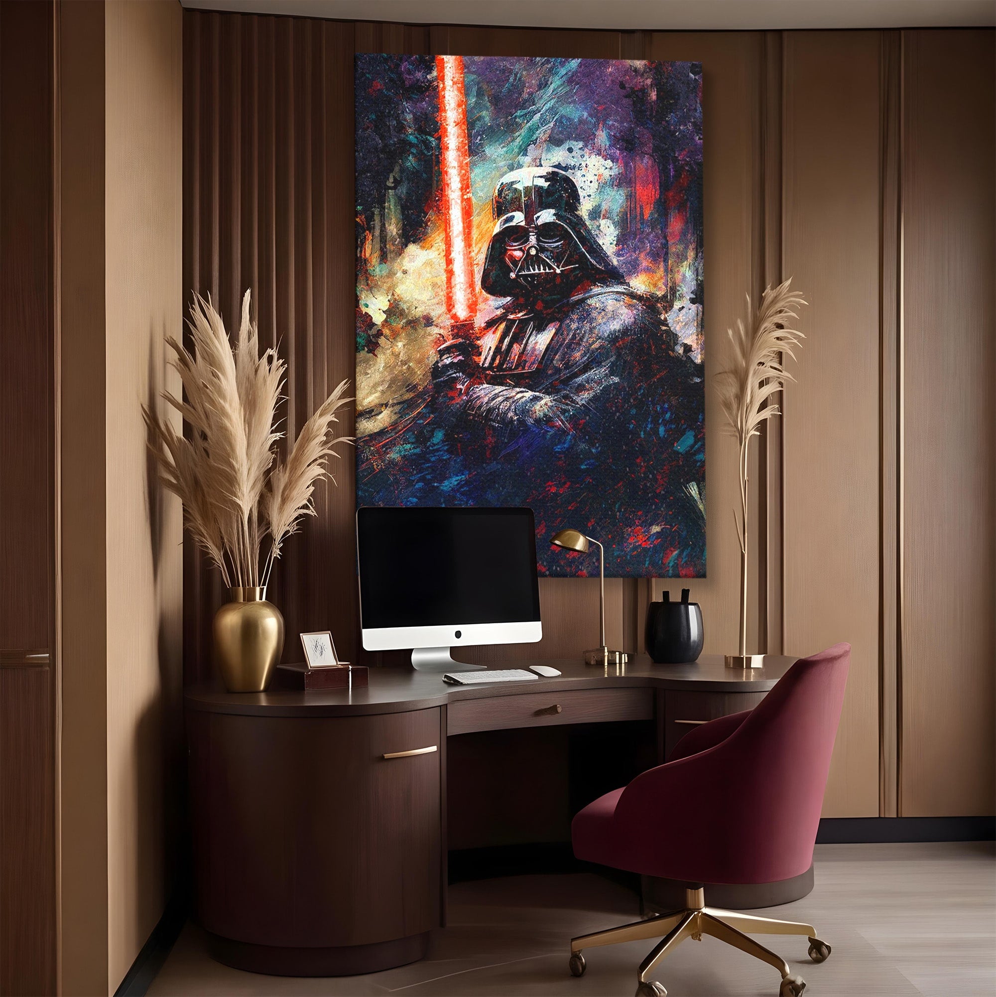 Tablou Canvas Premium LuxCanva® PI1224, Razboinicul Cosmic, Star Wars, Spatiu, Sci-Fi, Fantezie, Living, Culori Vibrante