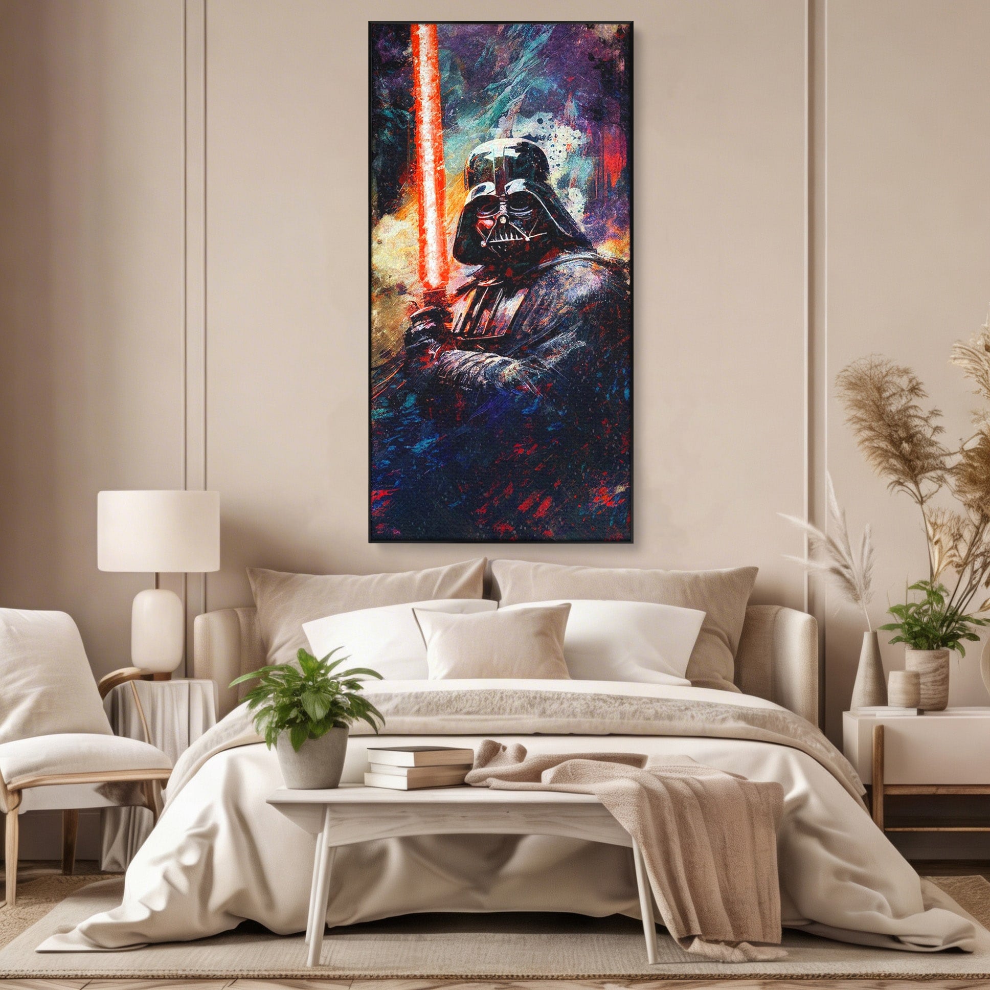 Tablou Canvas Premium LuxCanva® PI1224, Razboinicul Cosmic, Star Wars, Spatiu, Sci-Fi, Fantezie, Living, Culori Vibrante