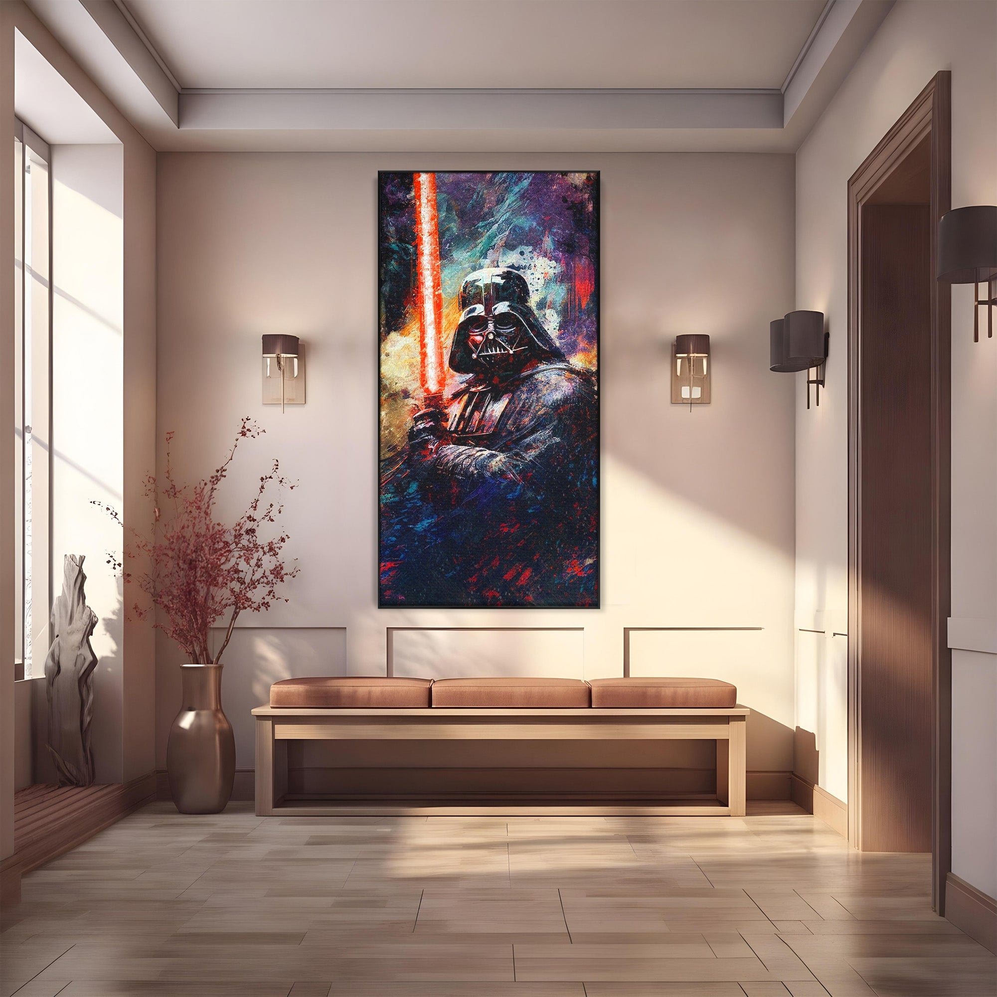 Tablou Canvas Premium LuxCanva® PI1224, Razboinicul Cosmic, Star Wars, Spatiu, Sci-Fi, Fantezie, Living, Culori Vibrante