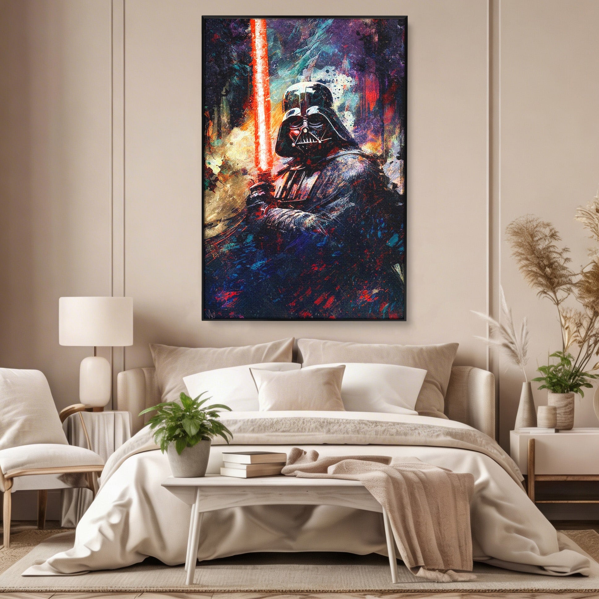 Tablou Canvas Premium LuxCanva® PI1224, Razboinicul Cosmic, Star Wars, Spatiu, Sci-Fi, Fantezie, Living, Culori Vibrante