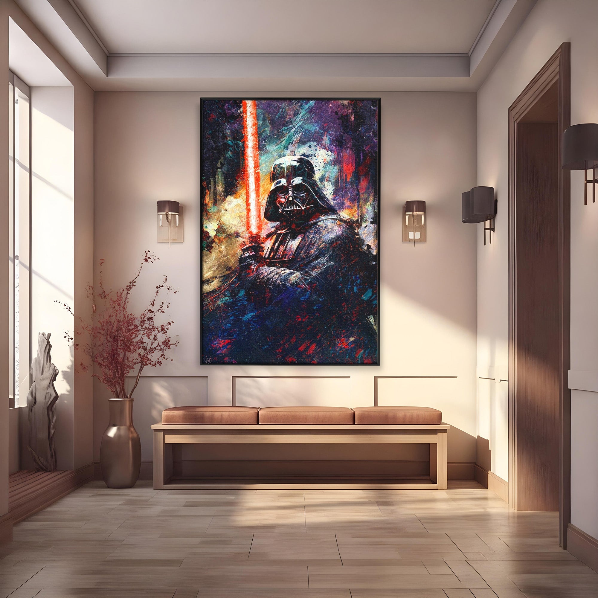 Tablou Canvas Premium LuxCanva® PI1224, Razboinicul Cosmic, Star Wars, Spatiu, Sci-Fi, Fantezie, Living, Culori Vibrante