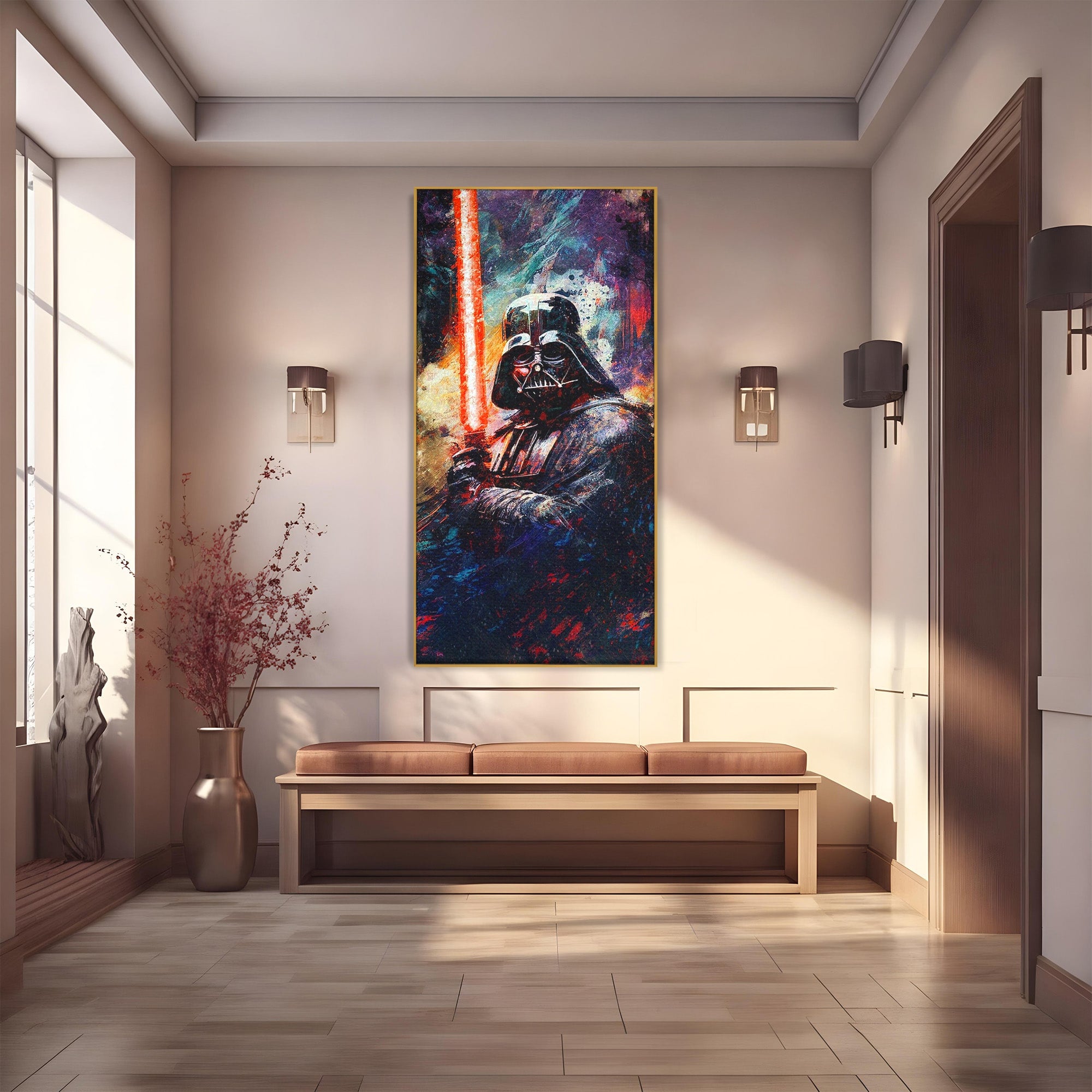 Tablou Canvas Premium LuxCanva® PI1224, Razboinicul Cosmic, Star Wars, Spatiu, Sci-Fi, Fantezie, Living, Culori Vibrante