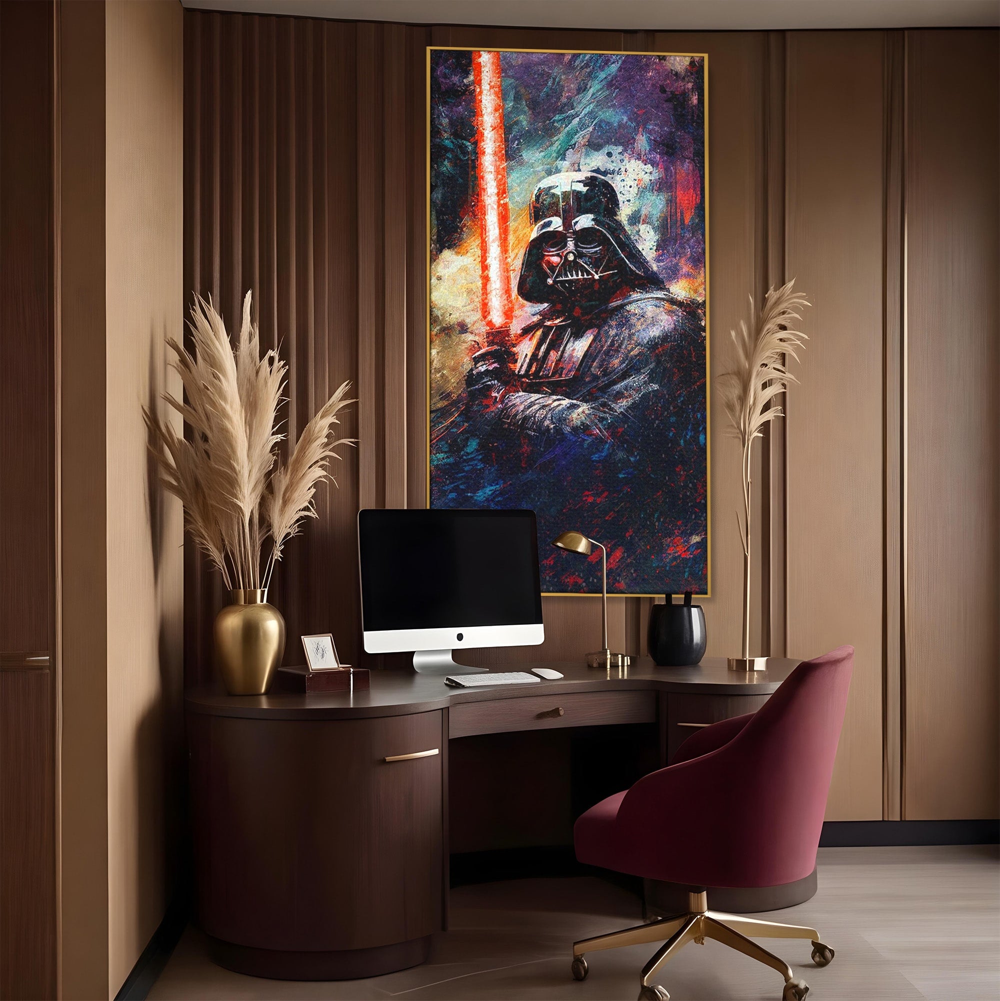 Tablou Canvas Premium LuxCanva® PI1224, Razboinicul Cosmic, Star Wars, Spatiu, Sci-Fi, Fantezie, Living, Culori Vibrante