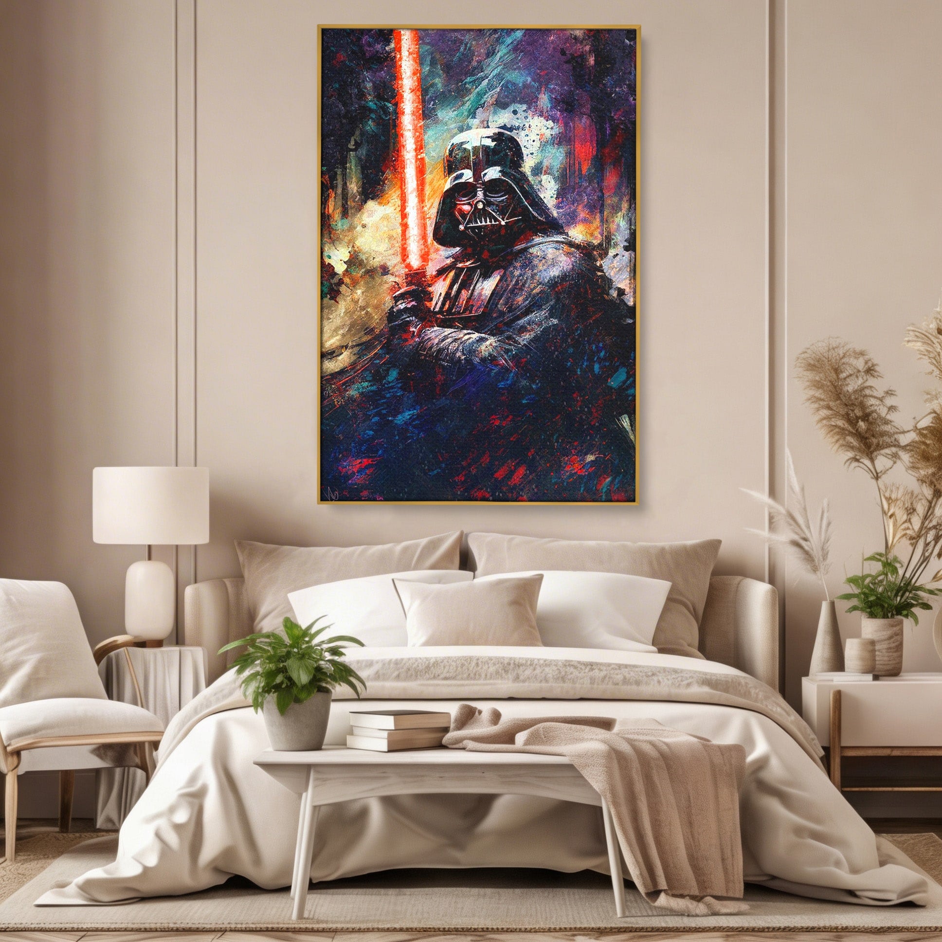Tablou Canvas Premium LuxCanva® PI1224, Razboinicul Cosmic, Star Wars, Spatiu, Sci-Fi, Fantezie, Living, Culori Vibrante