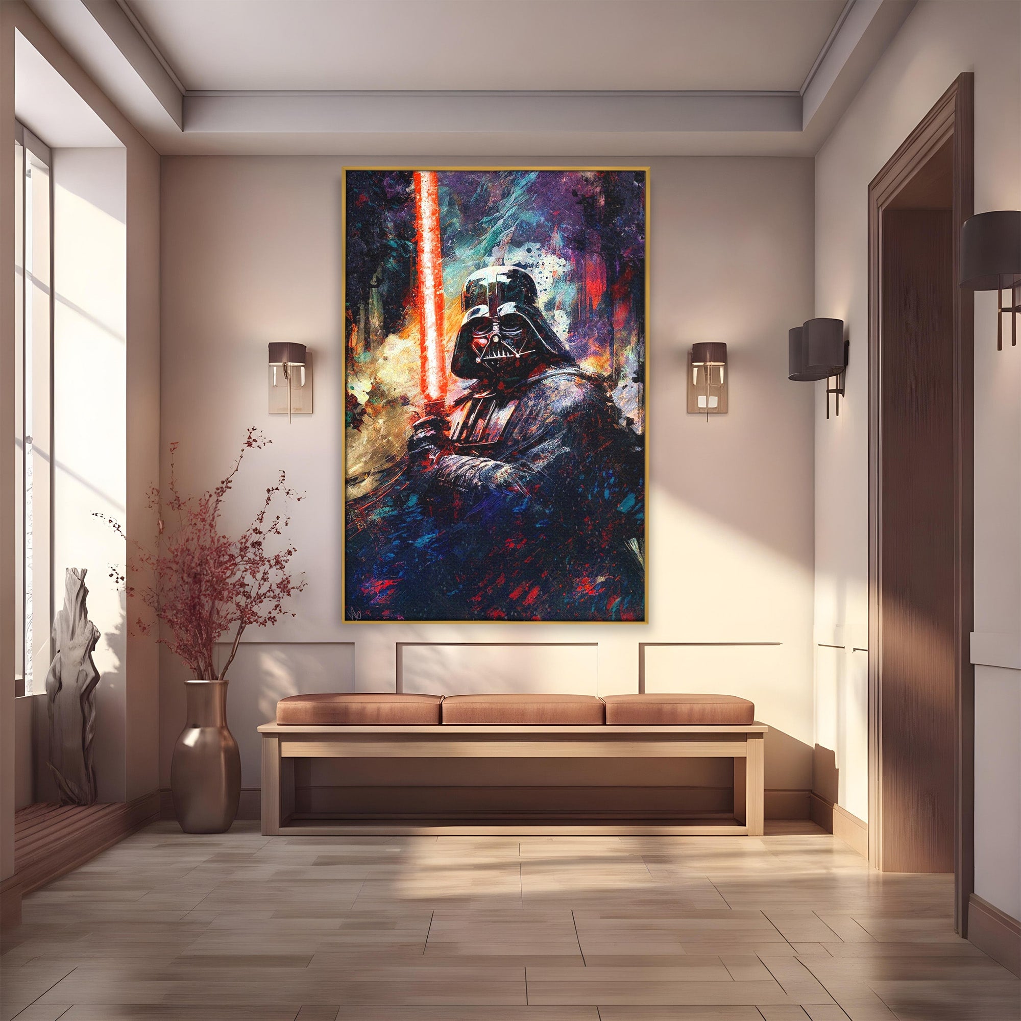 Tablou Canvas Premium LuxCanva® PI1224, Razboinicul Cosmic, Star Wars, Spatiu, Sci-Fi, Fantezie, Living, Culori Vibrante