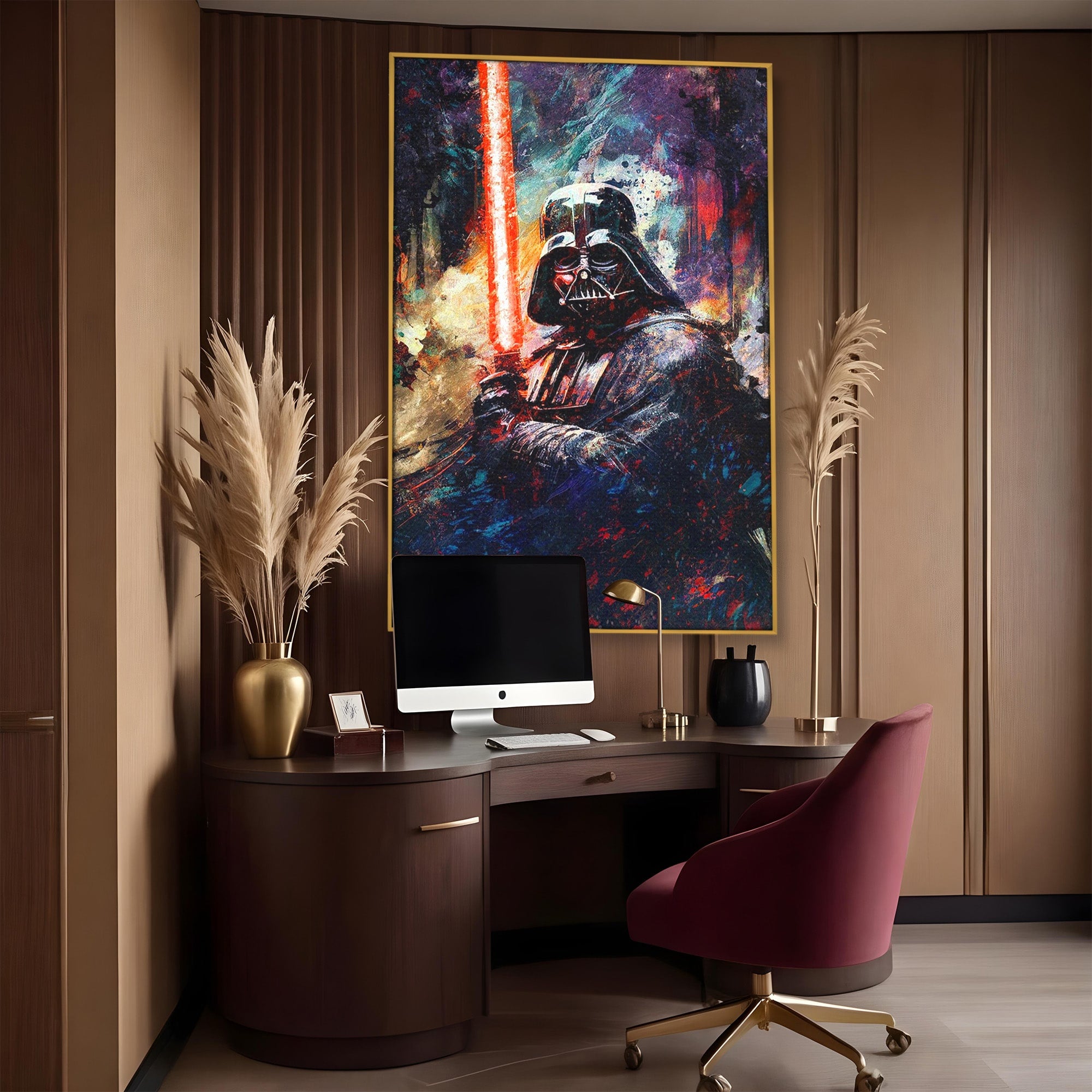 Tablou Canvas Premium LuxCanva® PI1224, Razboinicul Cosmic, Star Wars, Spatiu, Sci-Fi, Fantezie, Living, Culori Vibrante
