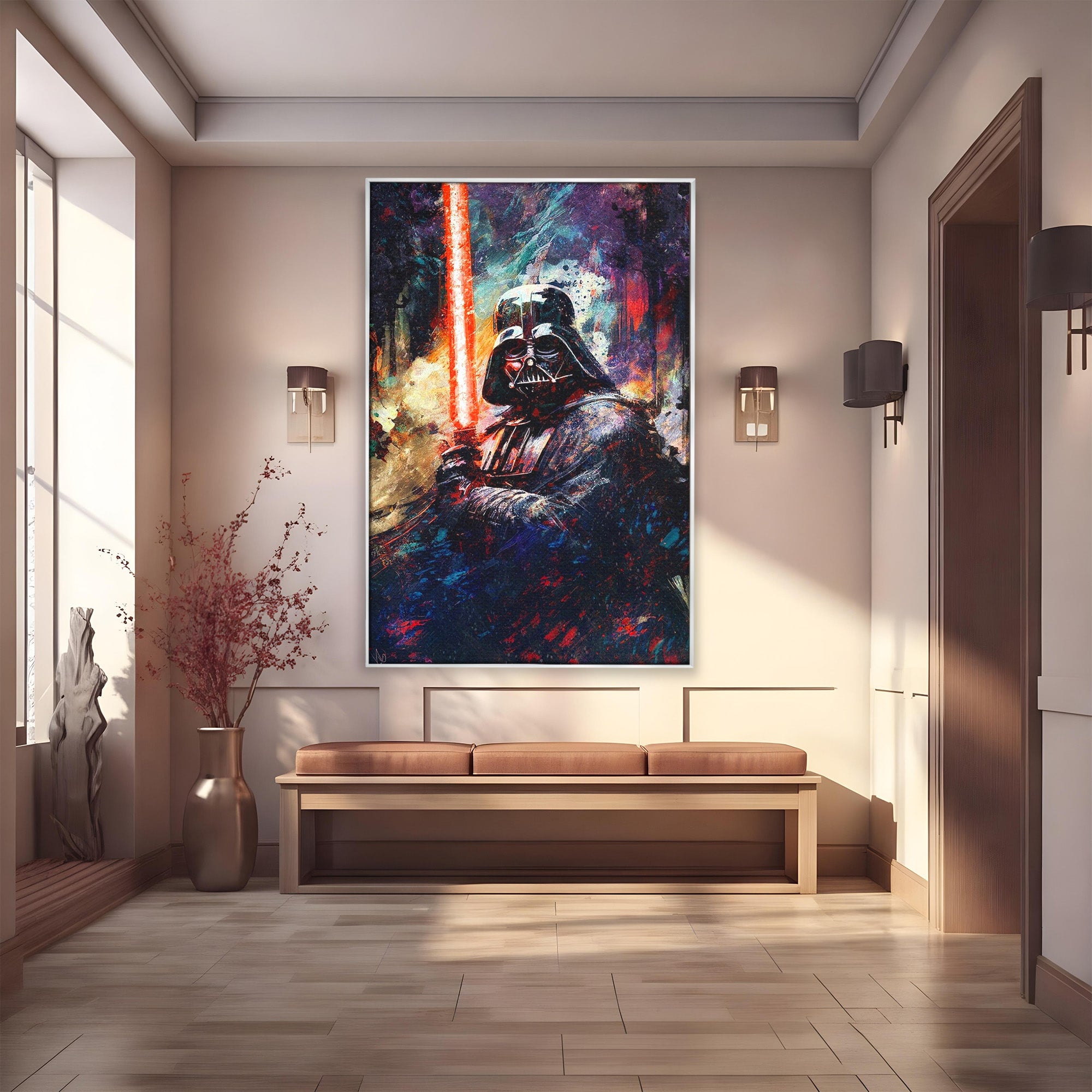 Tablou Canvas Premium LuxCanva® PI1224, Razboinicul Cosmic, Star Wars, Spatiu, Sci-Fi, Fantezie, Living, Culori Vibrante