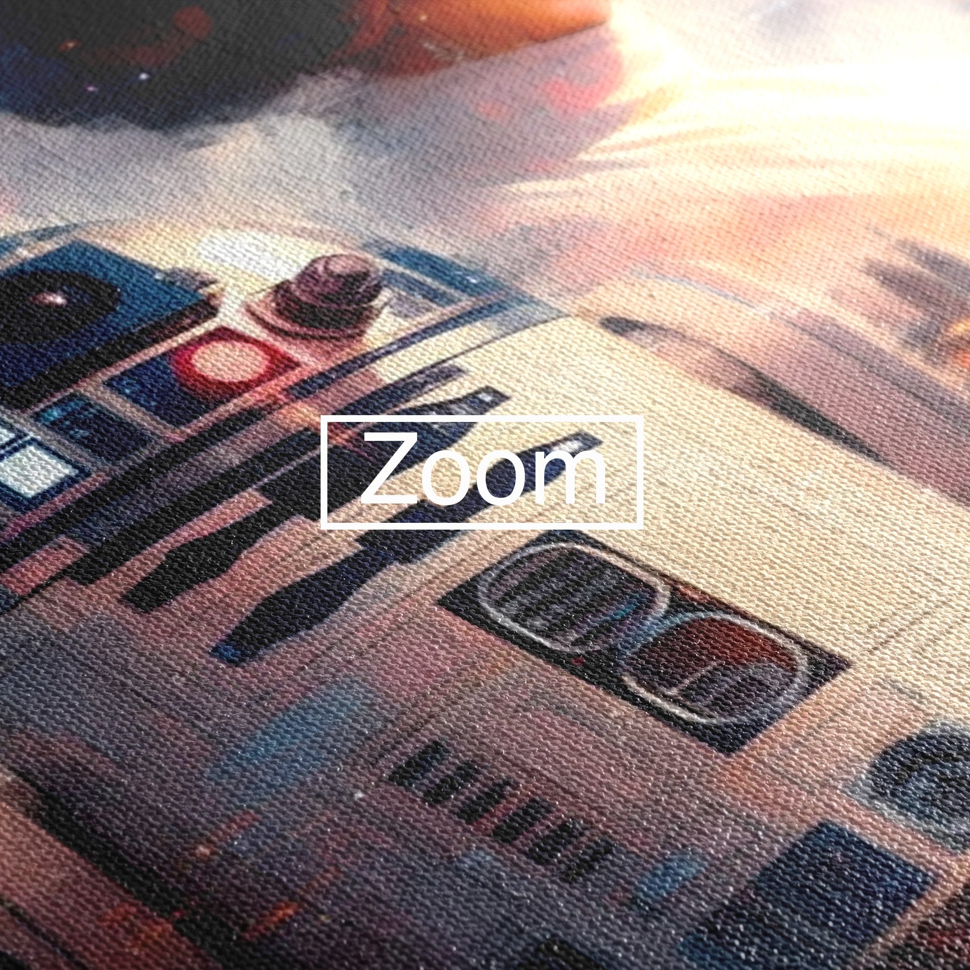 Tablou Canvas Premium LuxCanva® PI1225, Leia, Robot, Personaj, Femeie, Spatiu, Fantezie, Birou, Culori Vibrante