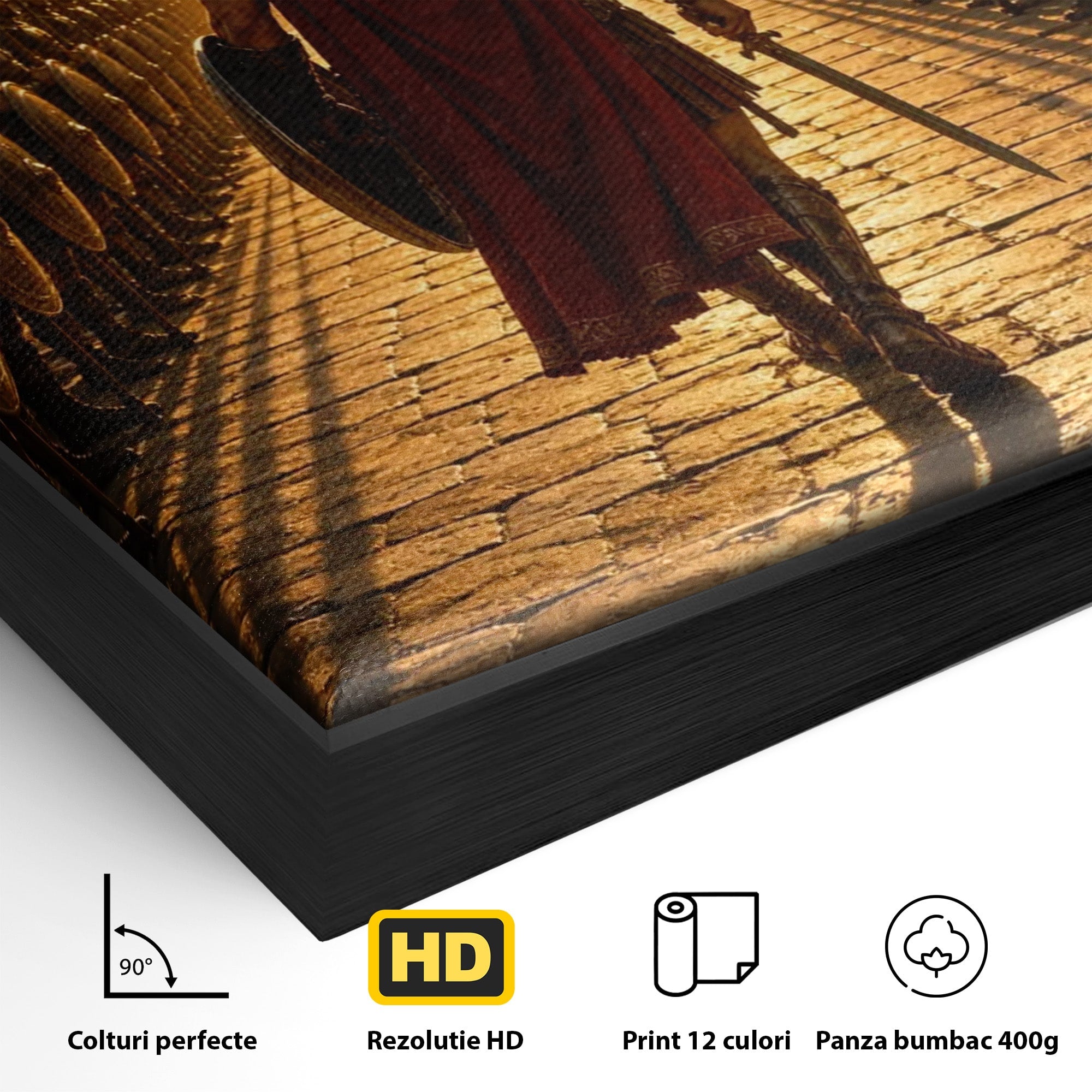 Tablou Canvas Premium LuxCanva® PI1227, Gladiator In Arena, Film, Roma, Antica, Razboinic, Apus, Living, Dormitor, Culori Vibrante