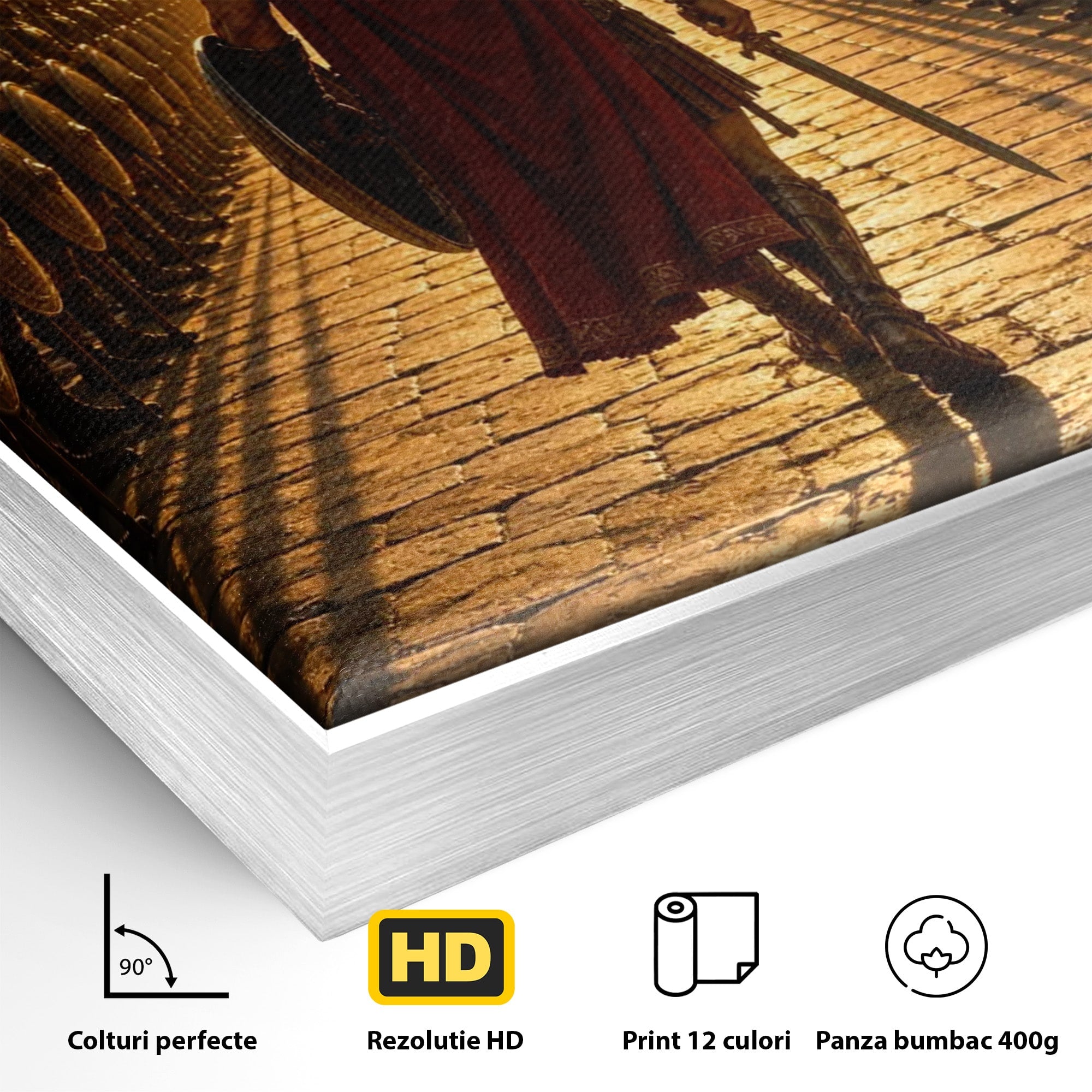 Tablou Canvas Premium LuxCanva® PI1227, Gladiator In Arena, Film, Roma, Antica, Razboinic, Apus, Living, Dormitor, Culori Vibrante